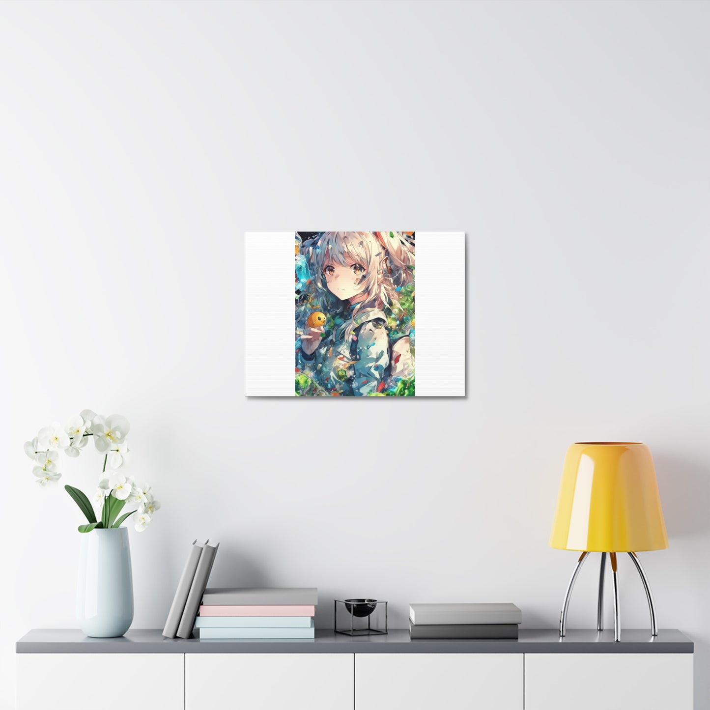 Crystal Bottle Anime Portrait Bright Room Canvas