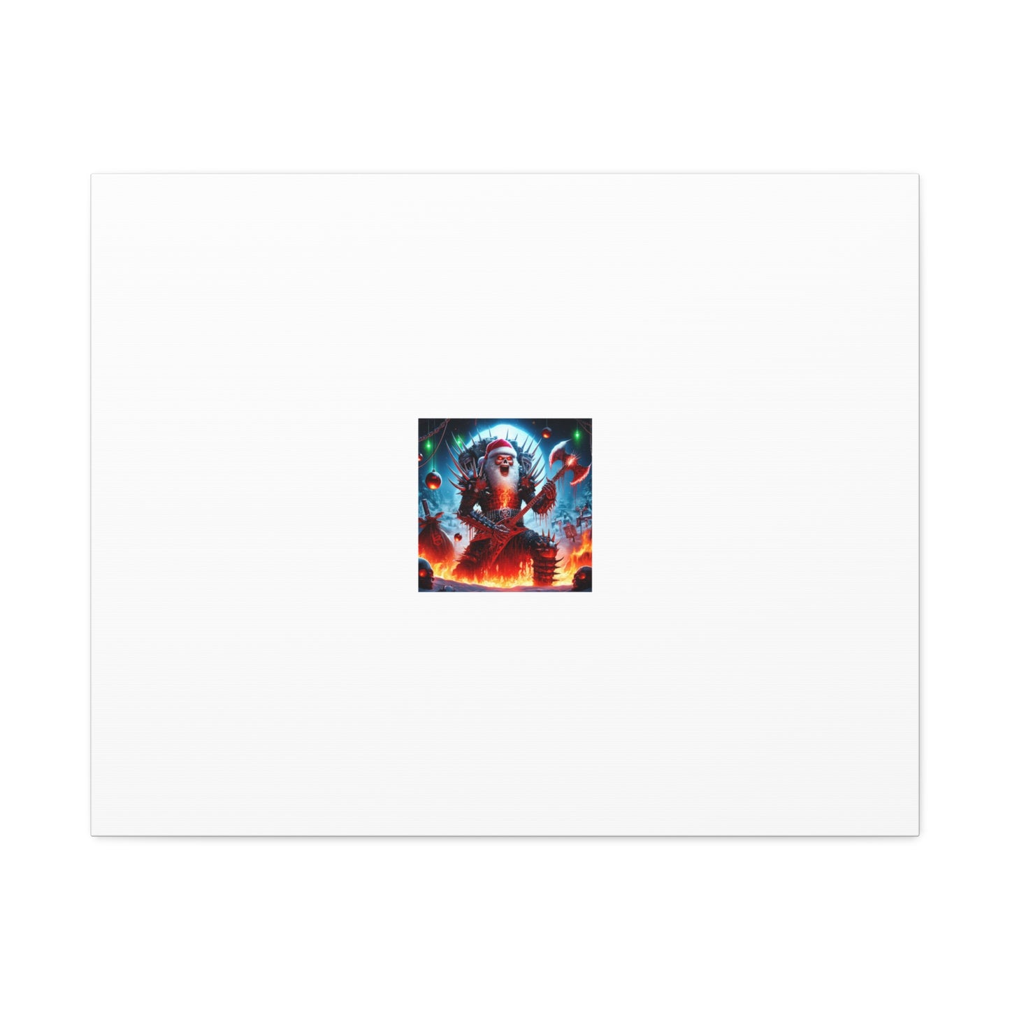 Heavy Metal Santa Holiday Concert Dark Holiday Canvas Art