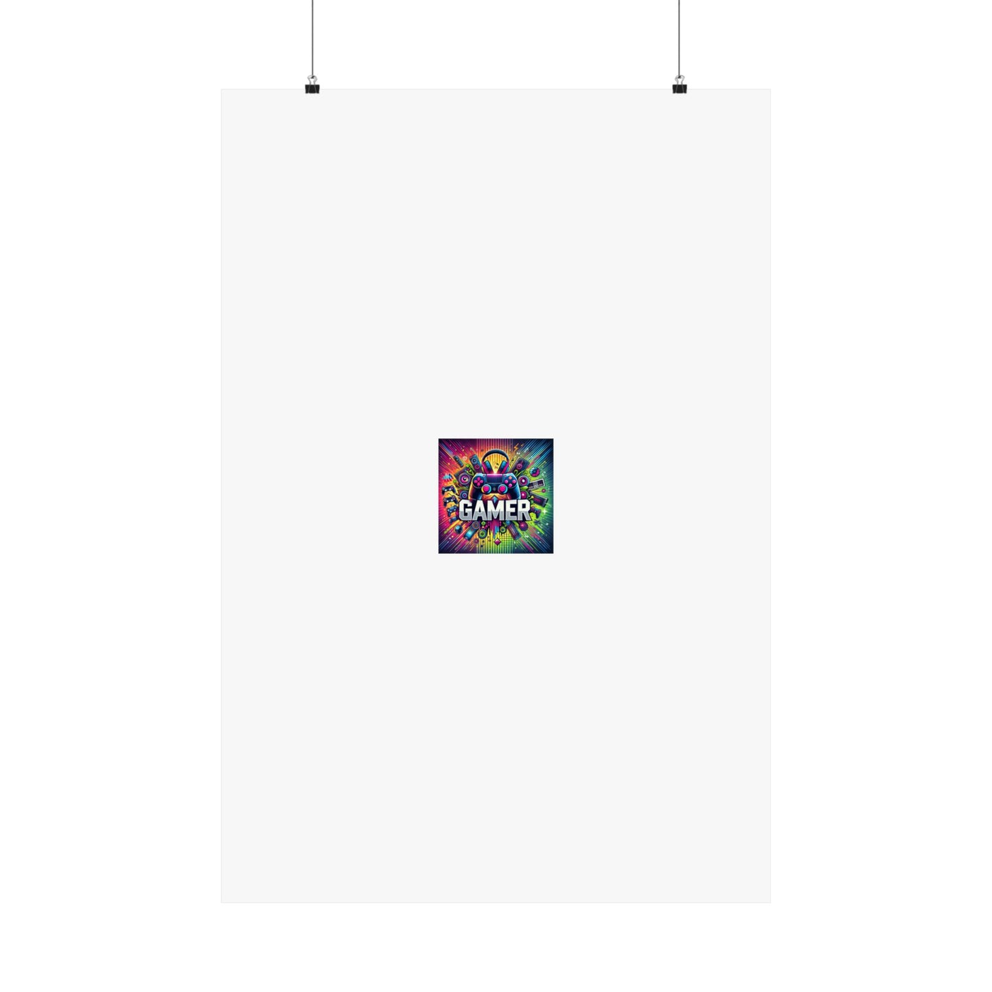 Neon Gamer Energy Retro Arcade Gaming Wall Art Poster
