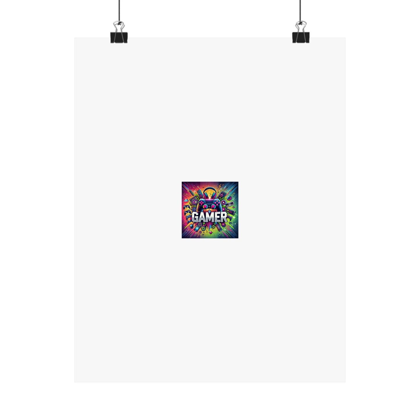 Neon Gamer Energy Retro Arcade Gaming Wall Art Poster