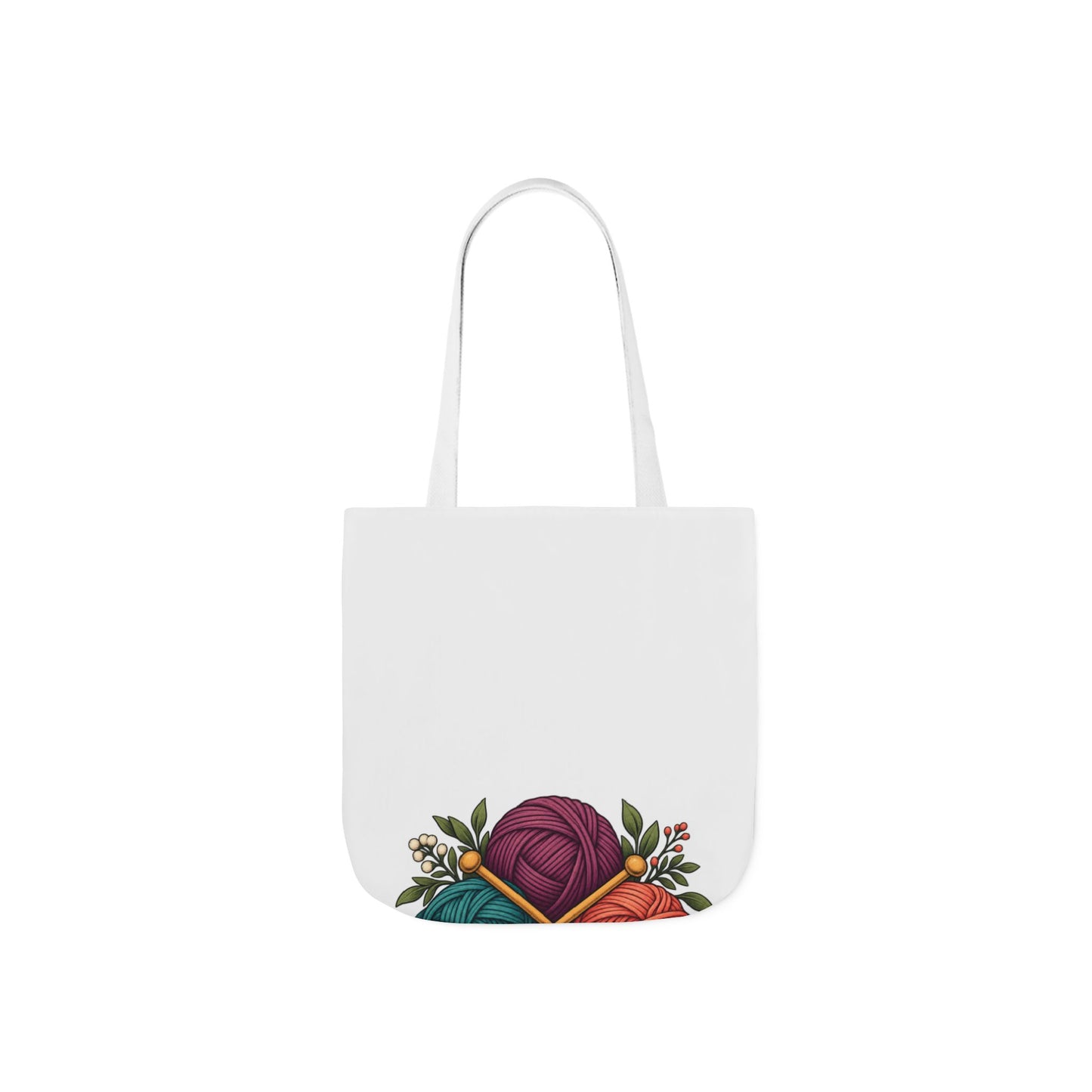 Retro Yarn and Knitting Botanical Art Tote Bag