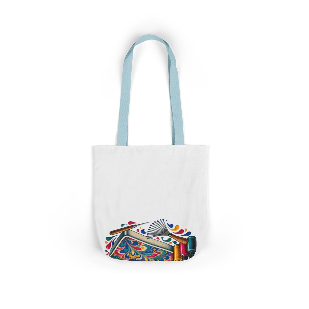 Colorful Paper Marbling Workshop Tote Bag