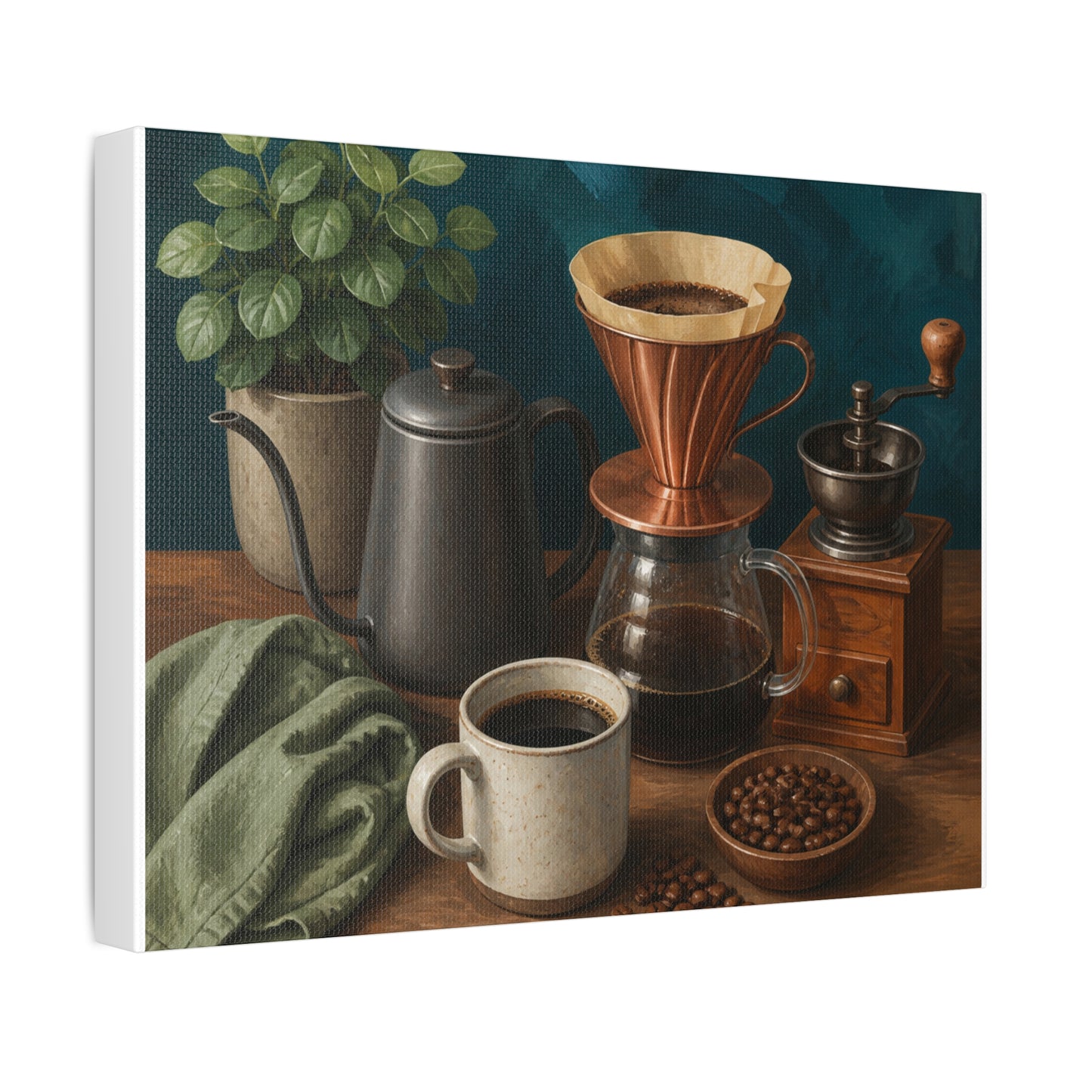 Warm Home Coffee Brewing Art Canvas Art