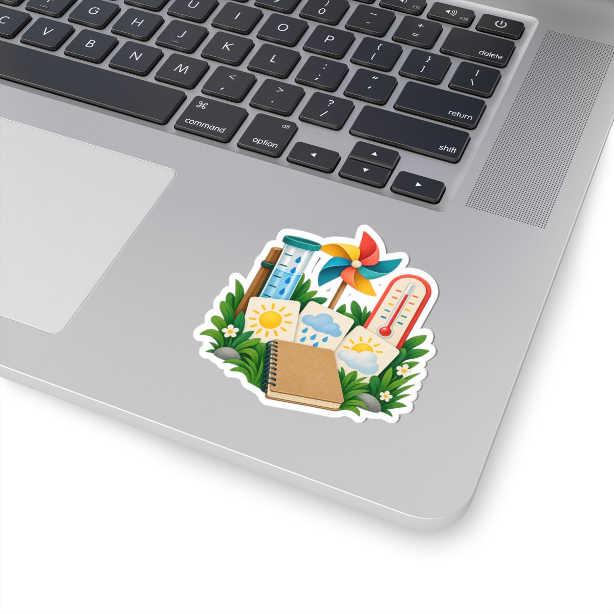 Colorful Backyard Weather Watching Kit Sticker