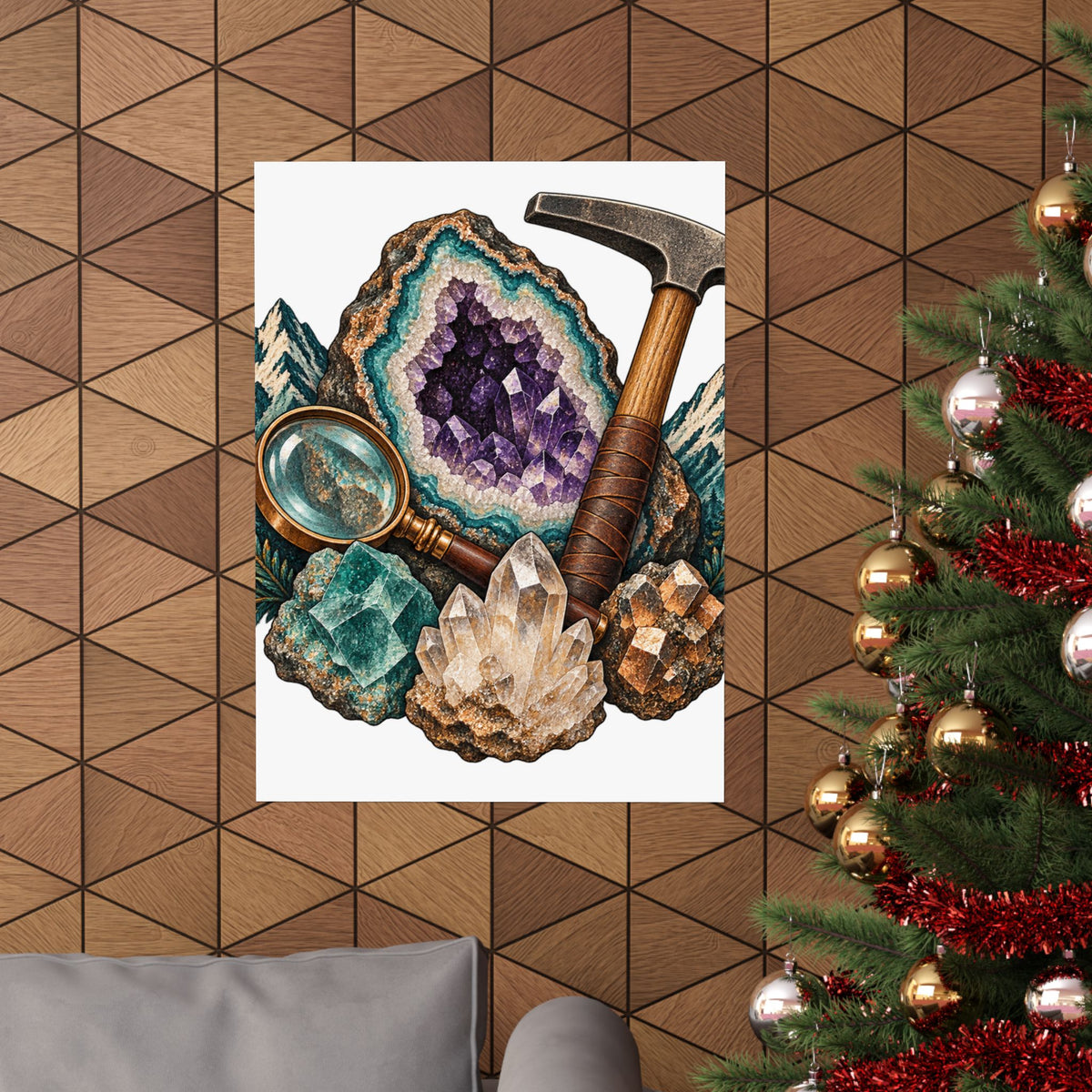 Vintage Geode and Rockhounding Field Kit Poster