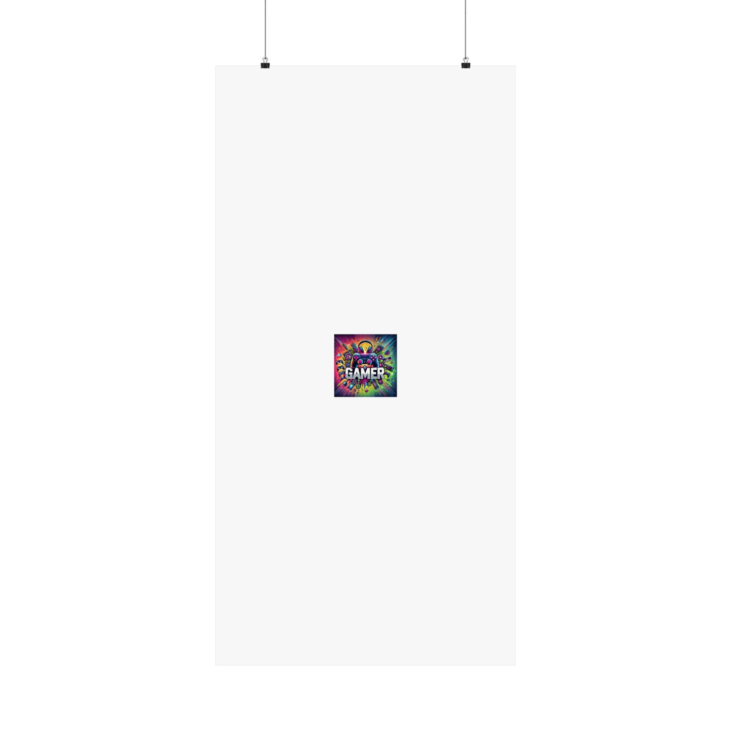 Neon Gamer Energy Retro Arcade Gaming Wall Art Poster