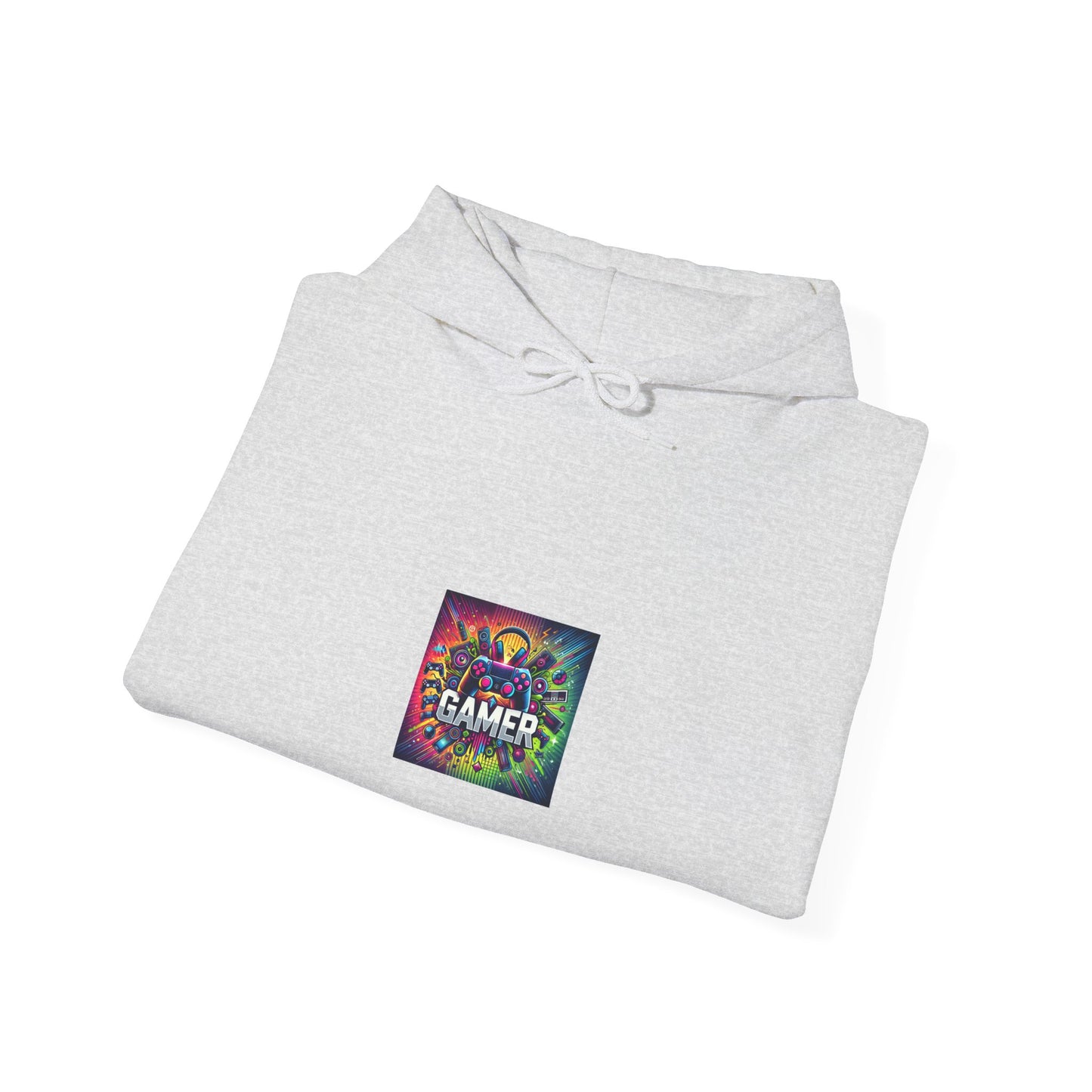 Neon Gamer Energy Retro Arcade Gaming Graphic Hoodie Gift