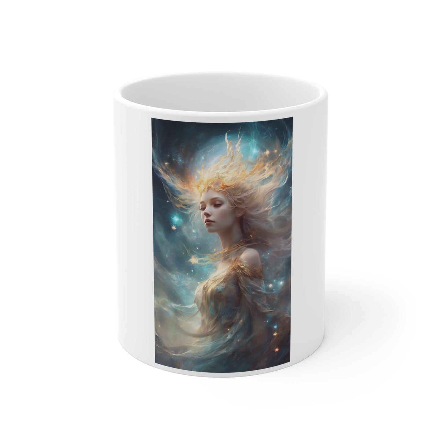 Solar Celestial Spirit Fantasy Portrait Coffee Mug