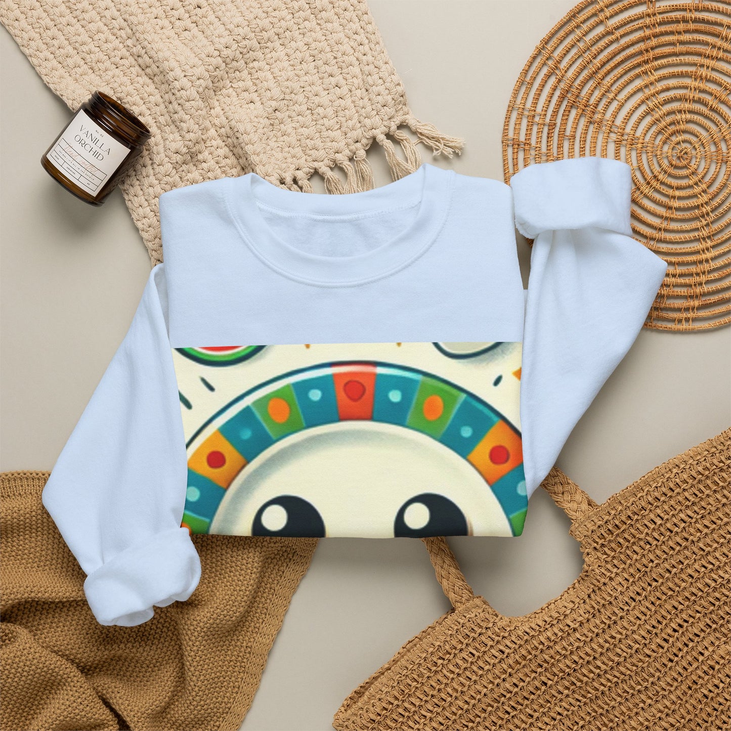 Happy Little Kitchen Club Kawaii Food Lover Crew Sweatshirt Gift Art