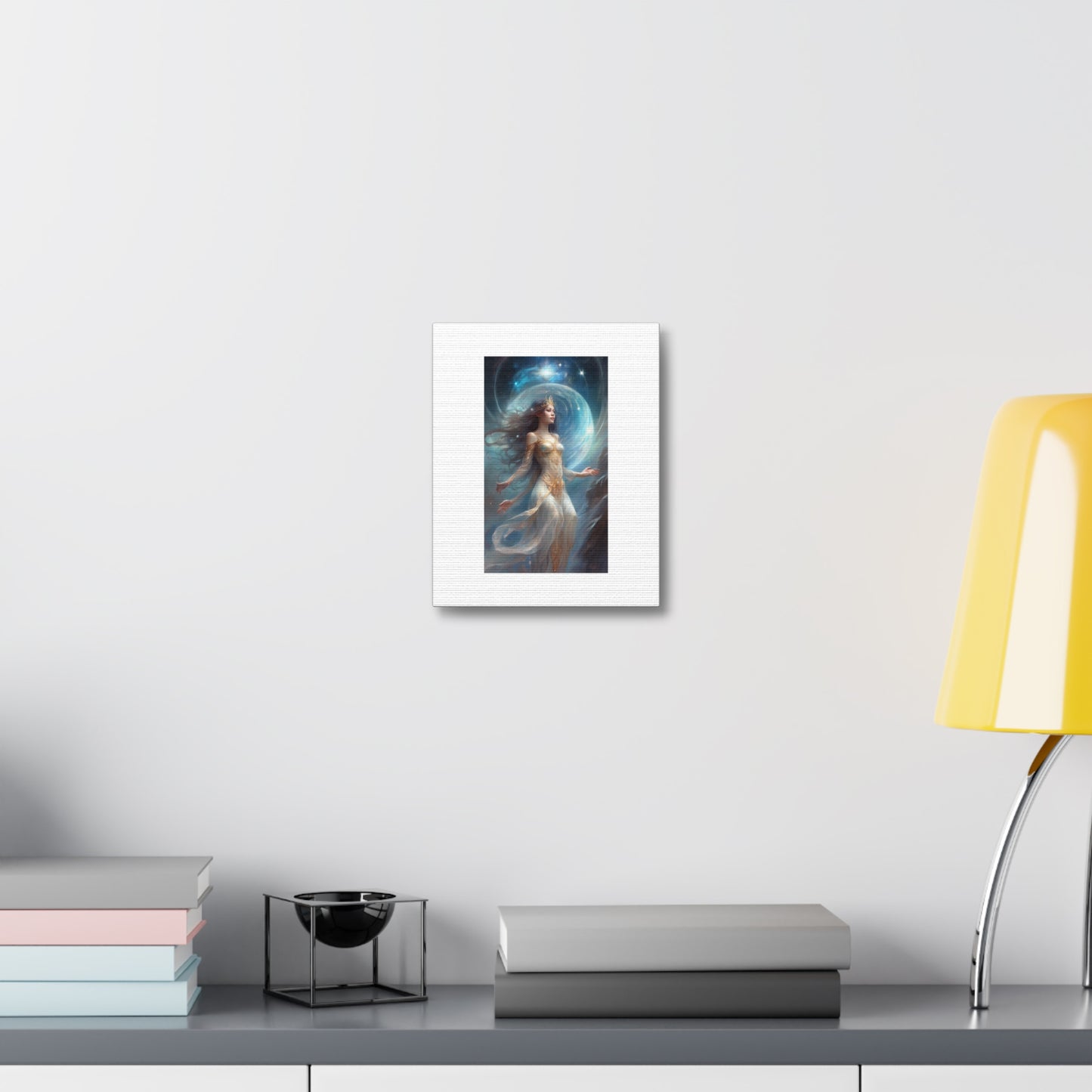 Lunar Celestial Queen Fantasy Portrait Canvas
