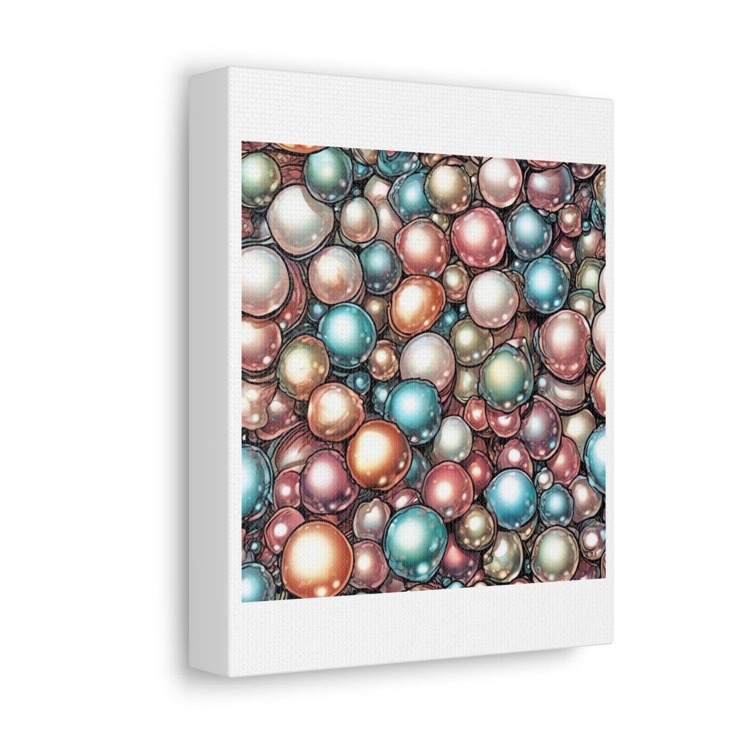 Rainbow Pearl Marble Abstract Gift Art Canvas