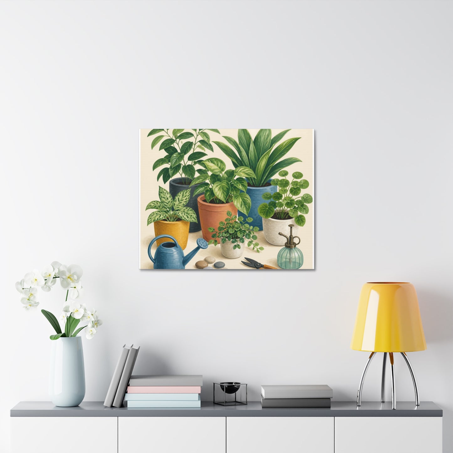 Calm Indoor Houseplant Collection Art Canvas Art