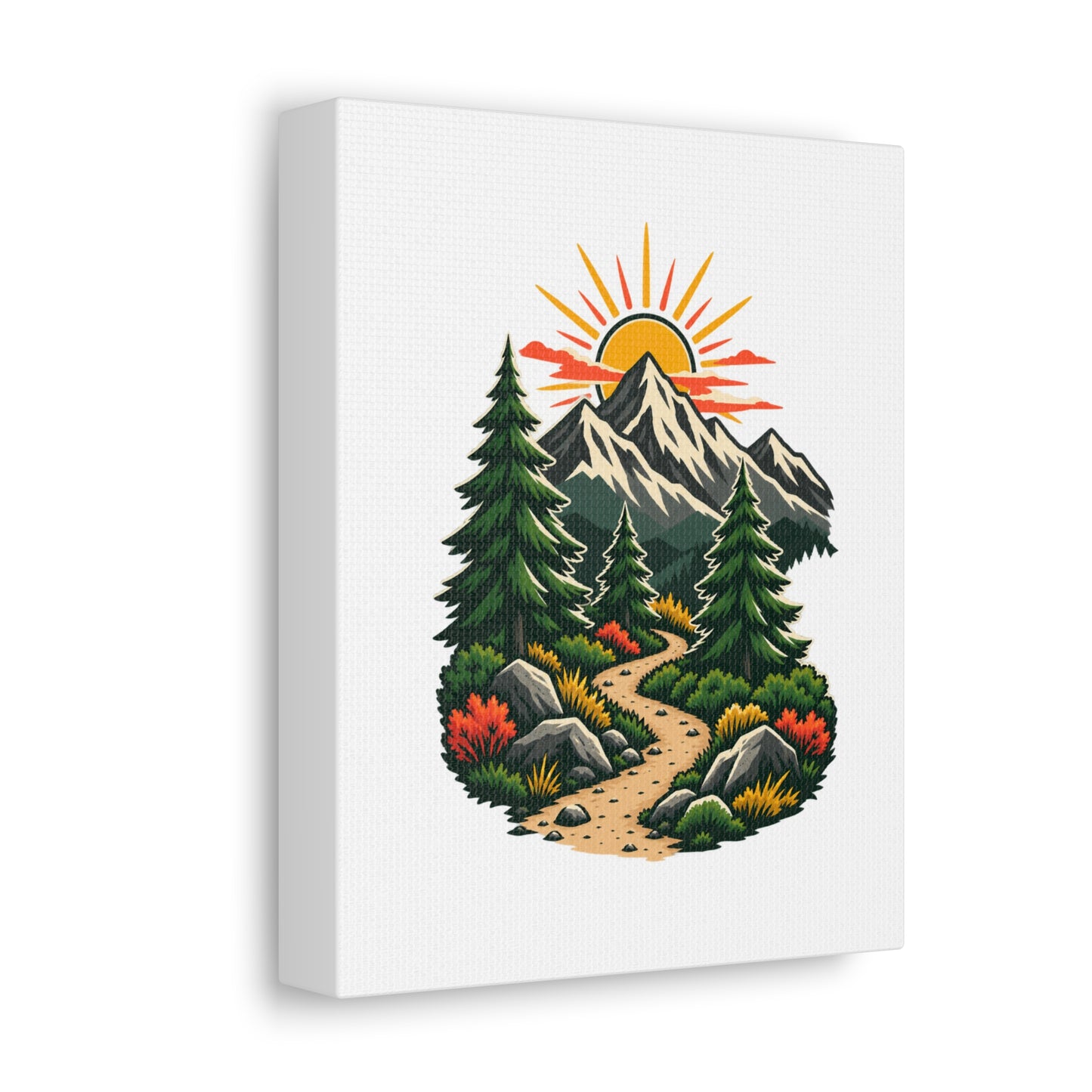 Sunrise Mountain Trail Outdoor Adventure Canvas Art