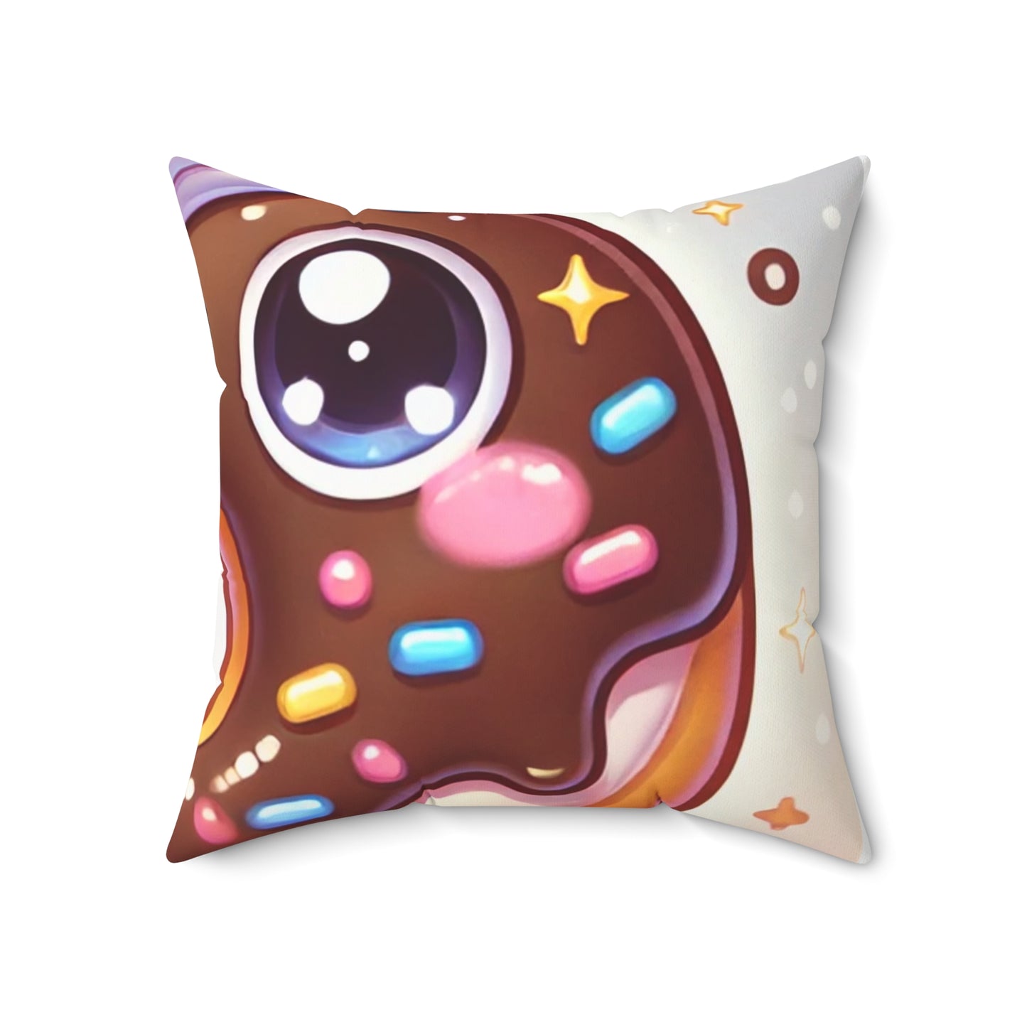 Kawaii Chocolate Donut Cute Dessert Decorative Pillow