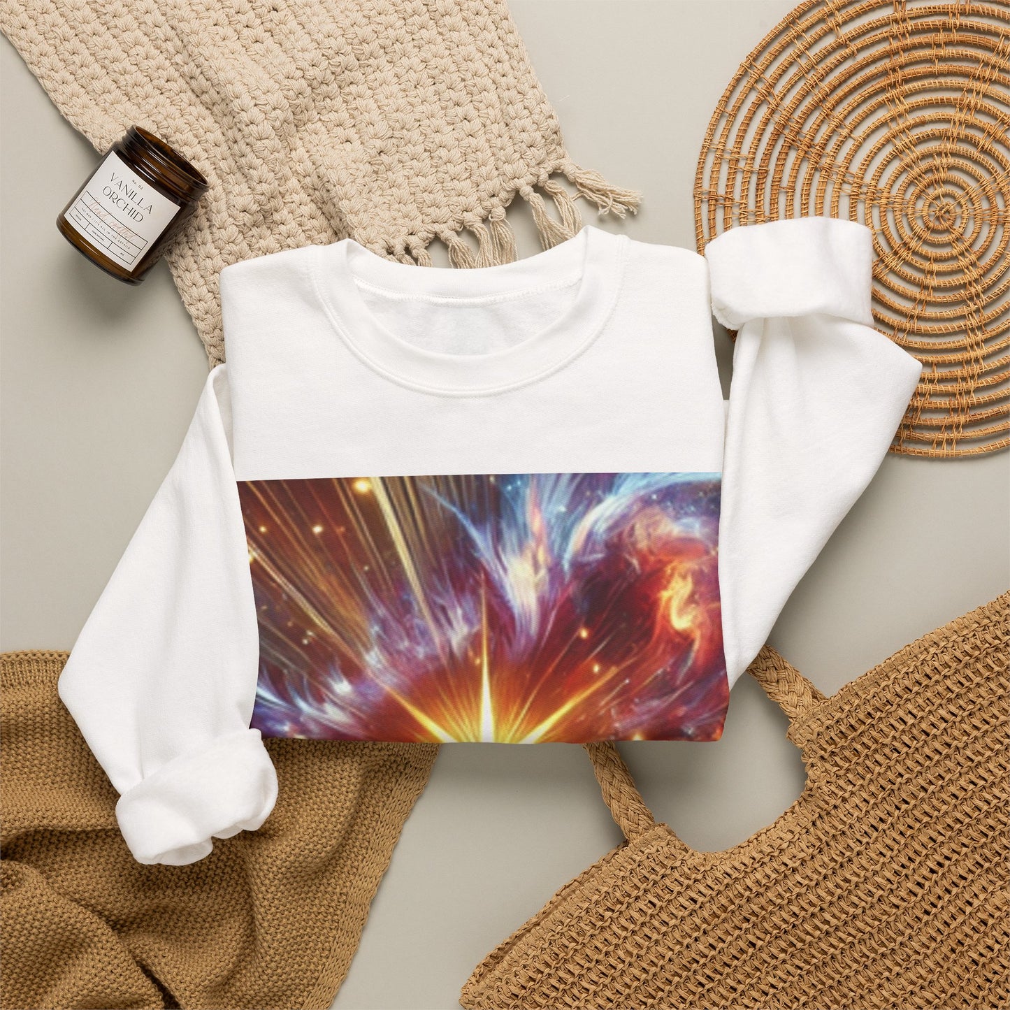 Cosmic Starburst Energy Abstract Space Crew Sweatshirt Gift