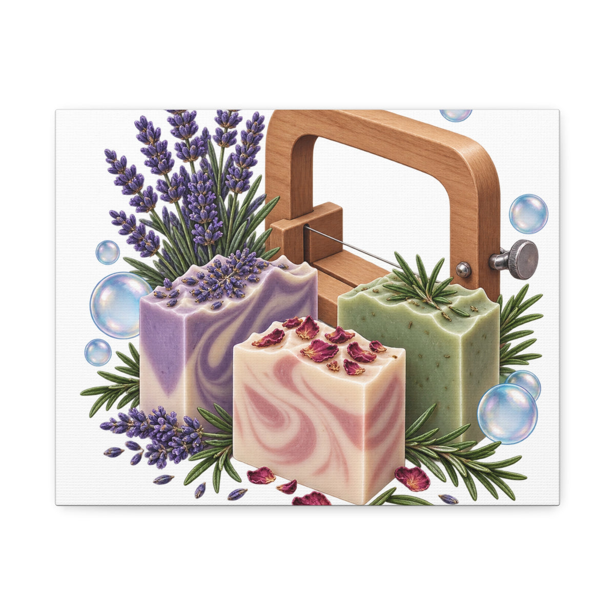 Botanical Soap Making Lavender and Herbs Canvas