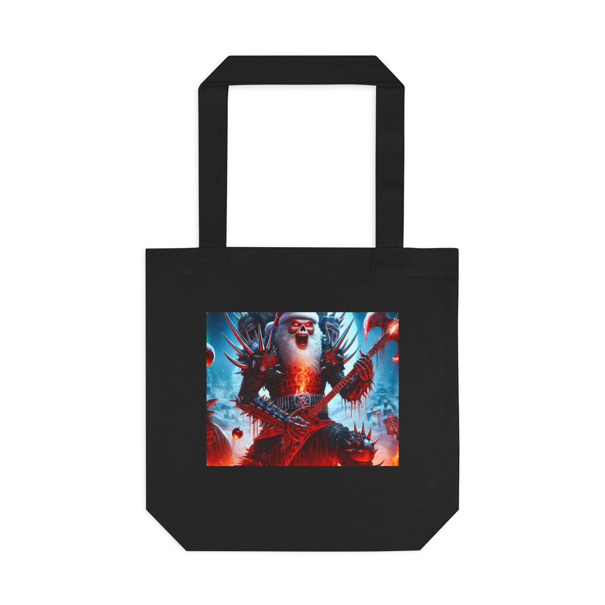 Heavy Metal Santa Holiday Concert Holiday Tote Bag
