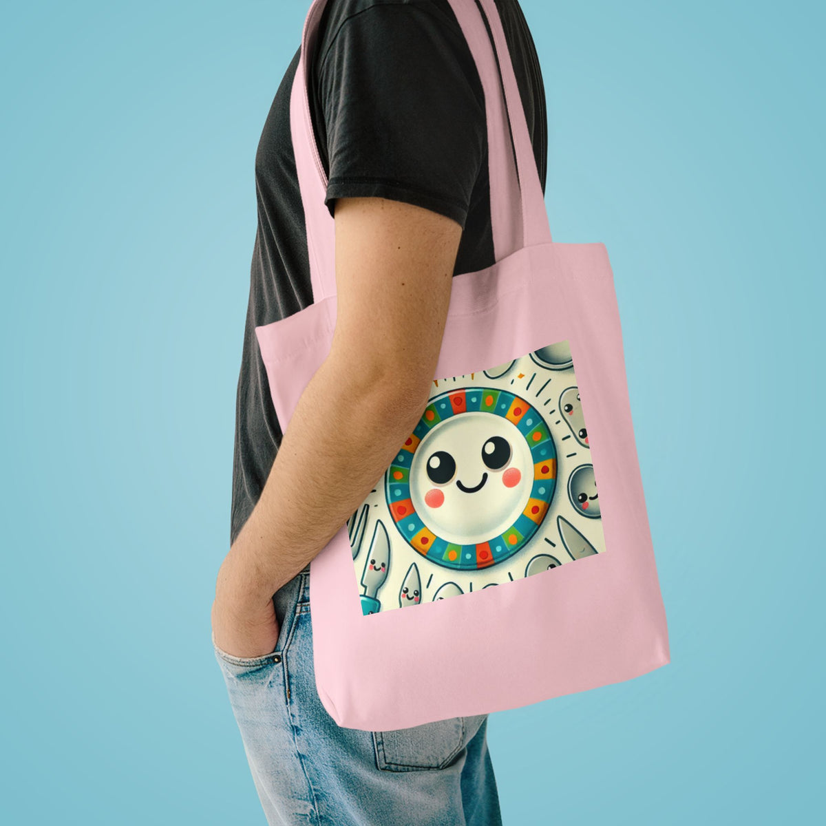 Happy Little Kitchen Club Kawaii Food Lover Market Tote Bag for Bakers