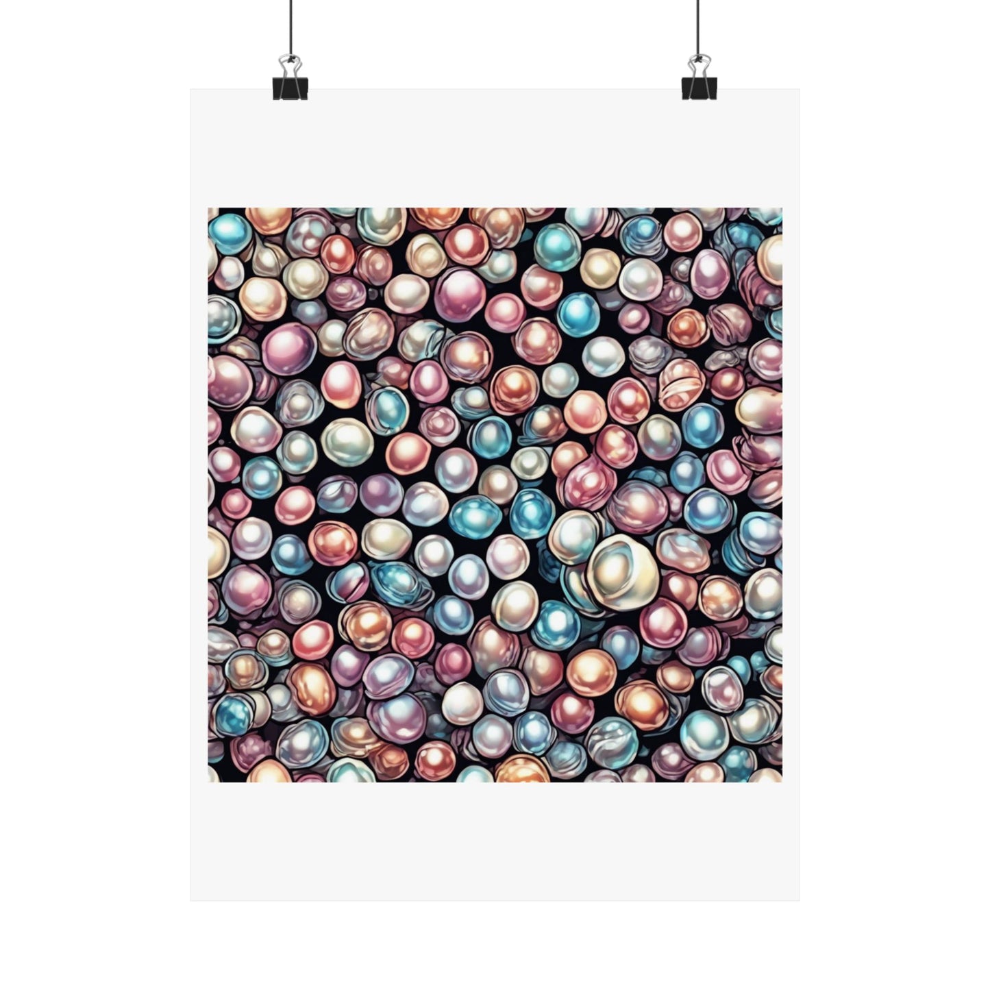 Pearl Bubble Pattern Abstract Gift Art Poster