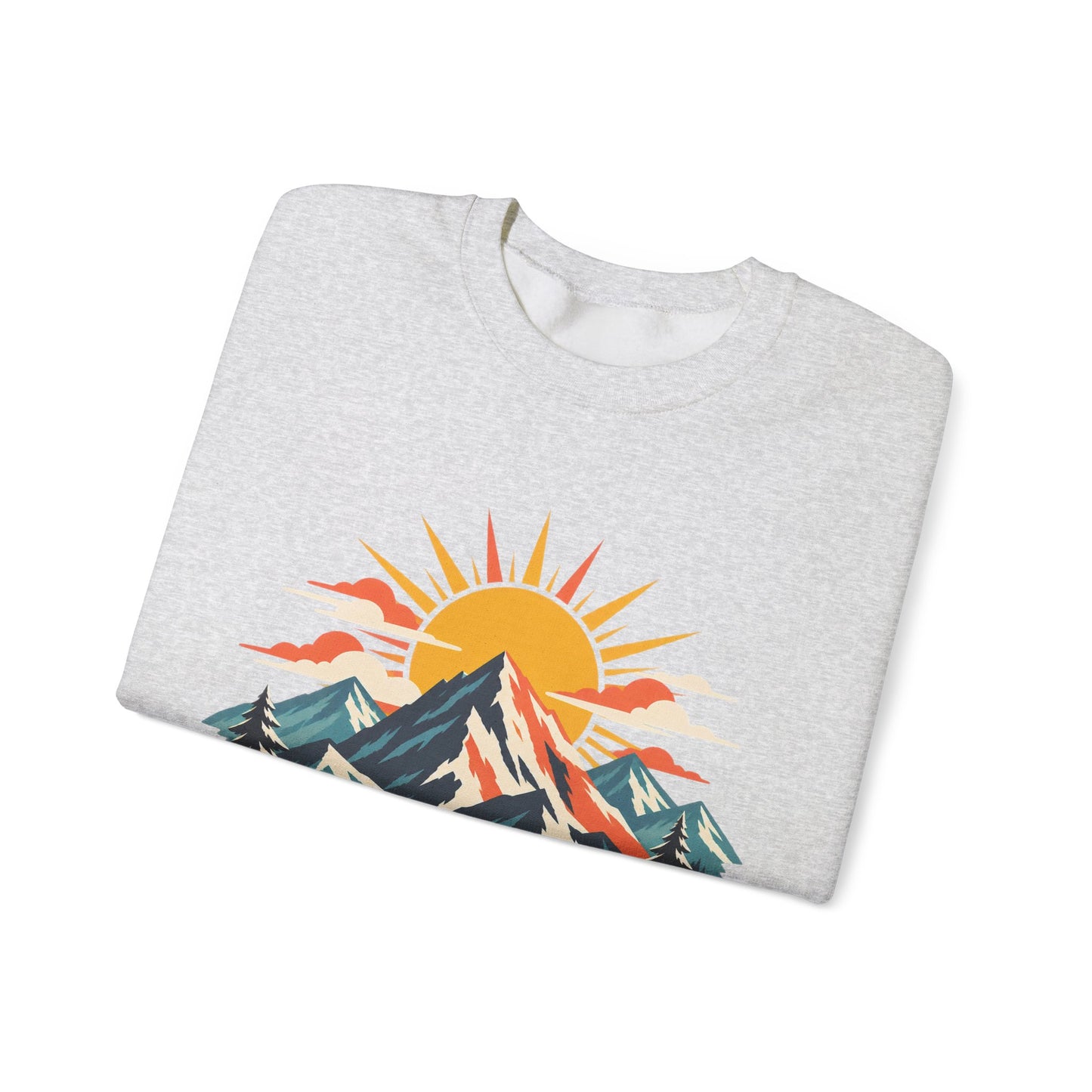 Alpine Sunrise River Mountain Adventure Sweatshirt