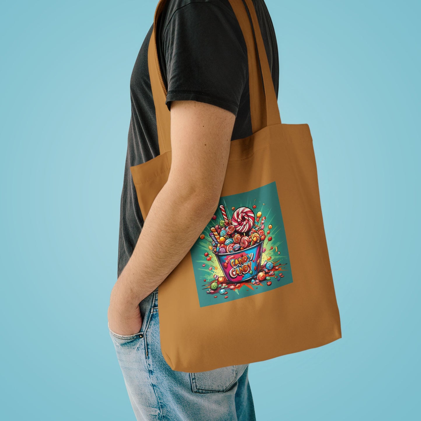 Holiday Candy Bucket Sweets Gift Art Tote Bag