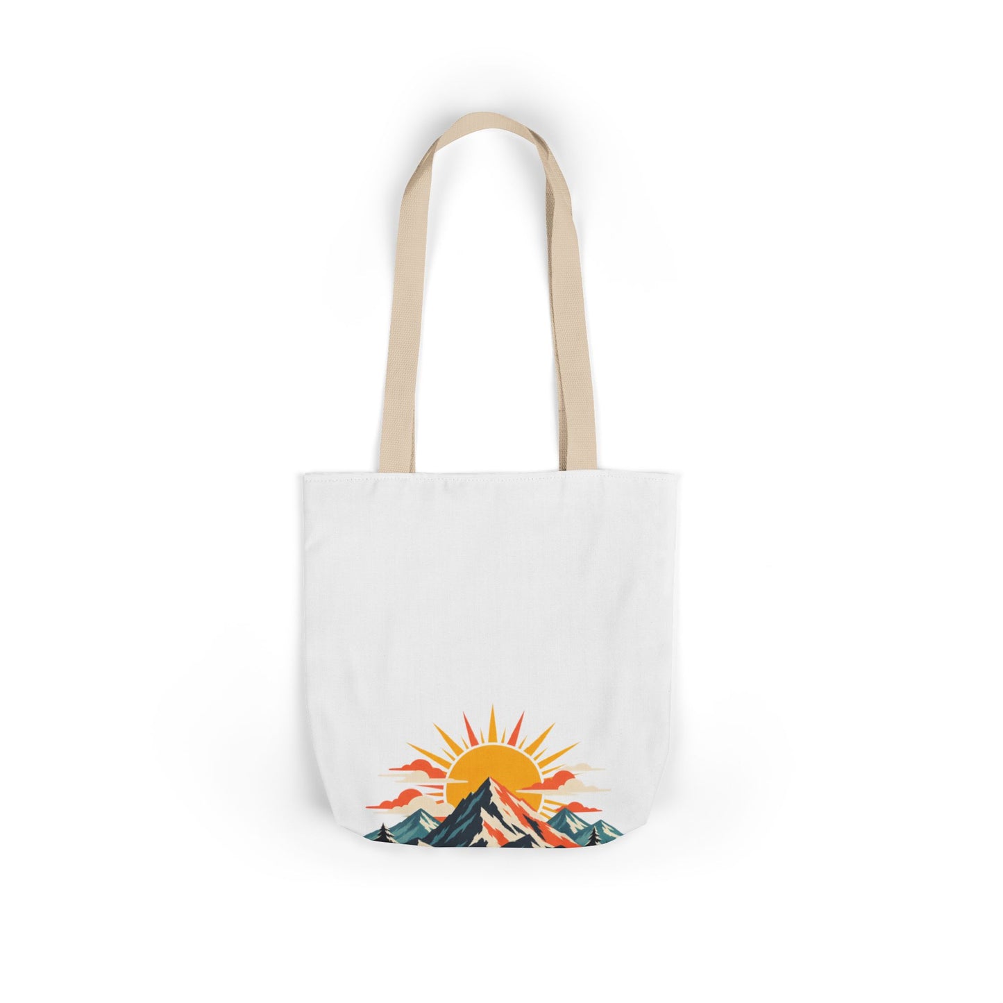 Alpine Sunrise River Mountain Adventure Tote Bag