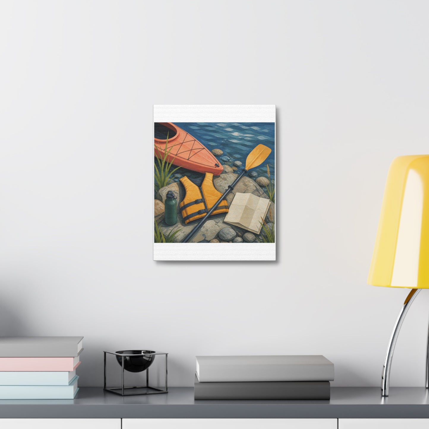Calm Kayaking Adventure Art Canvas Art