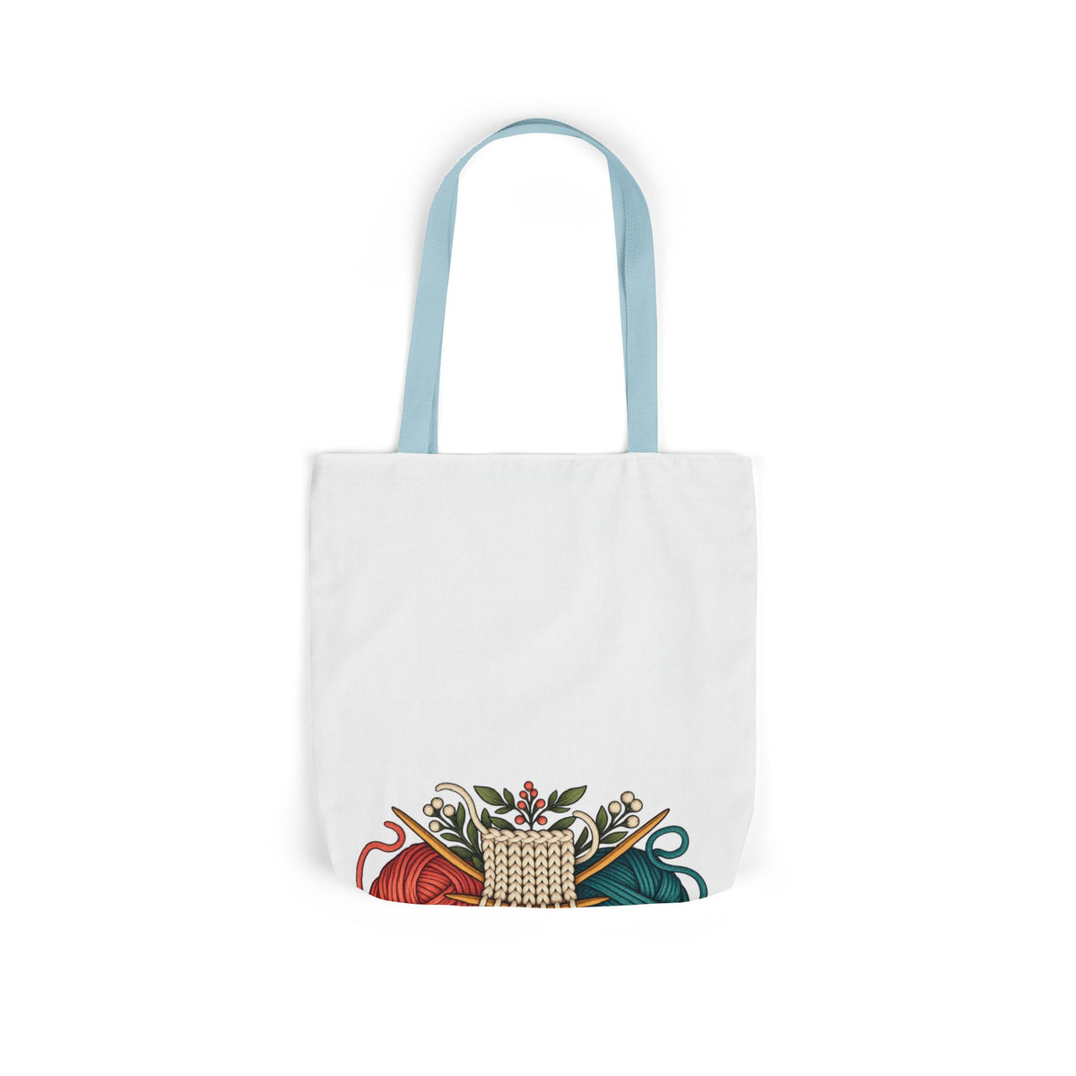 Retro Yarn and Knitting Botanical Art Tote Bag