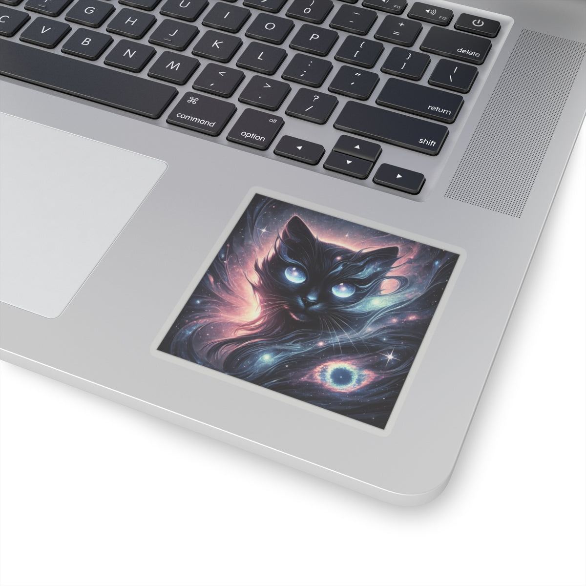 Cosmic Black Cat Galaxy Celestial Sticker