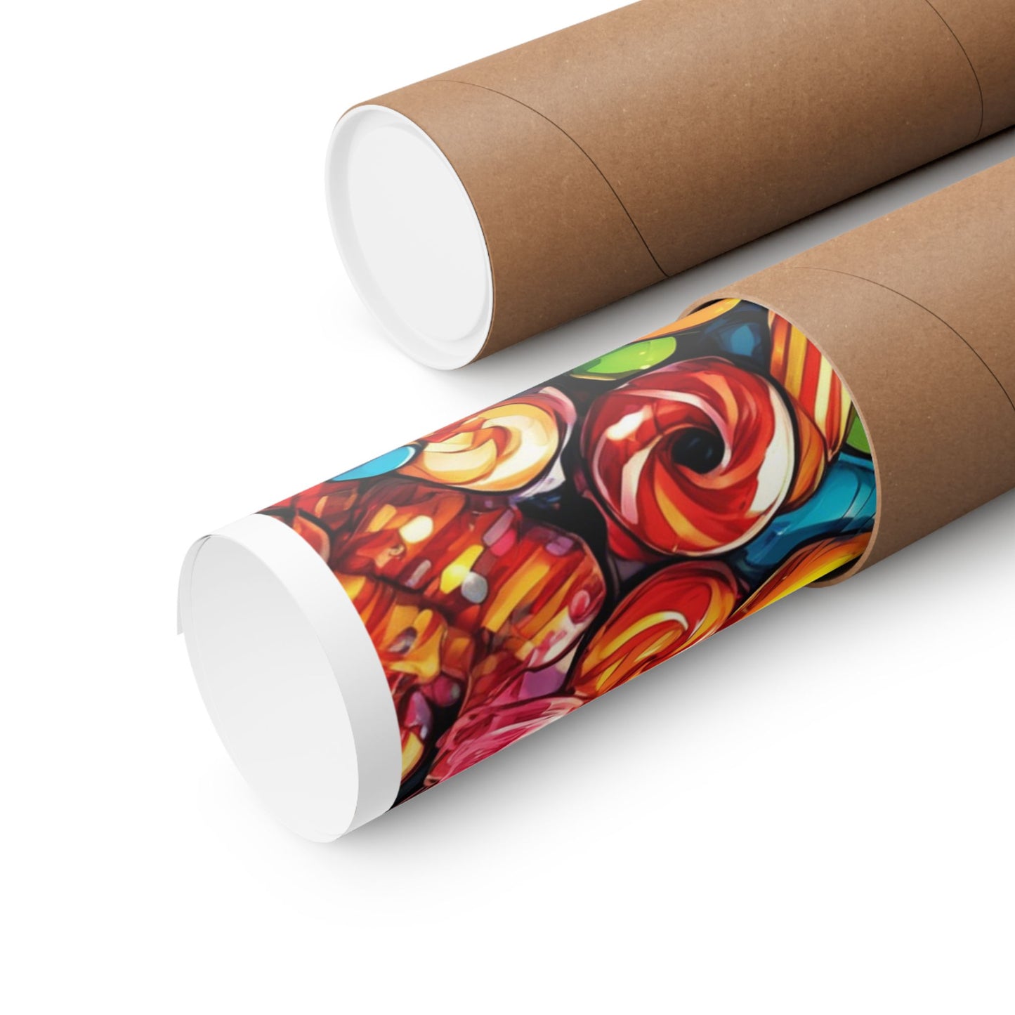 Colorful Candy and Lollipop Pattern Poster