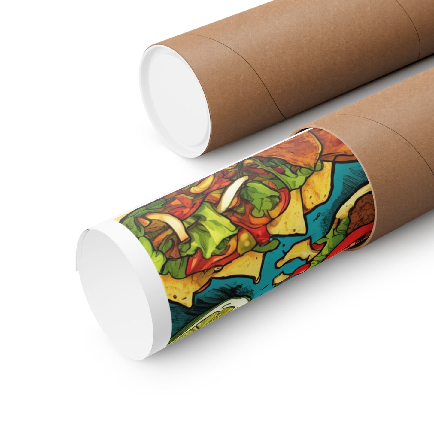 Taco Party Pattern Foodie Gift Art Poster