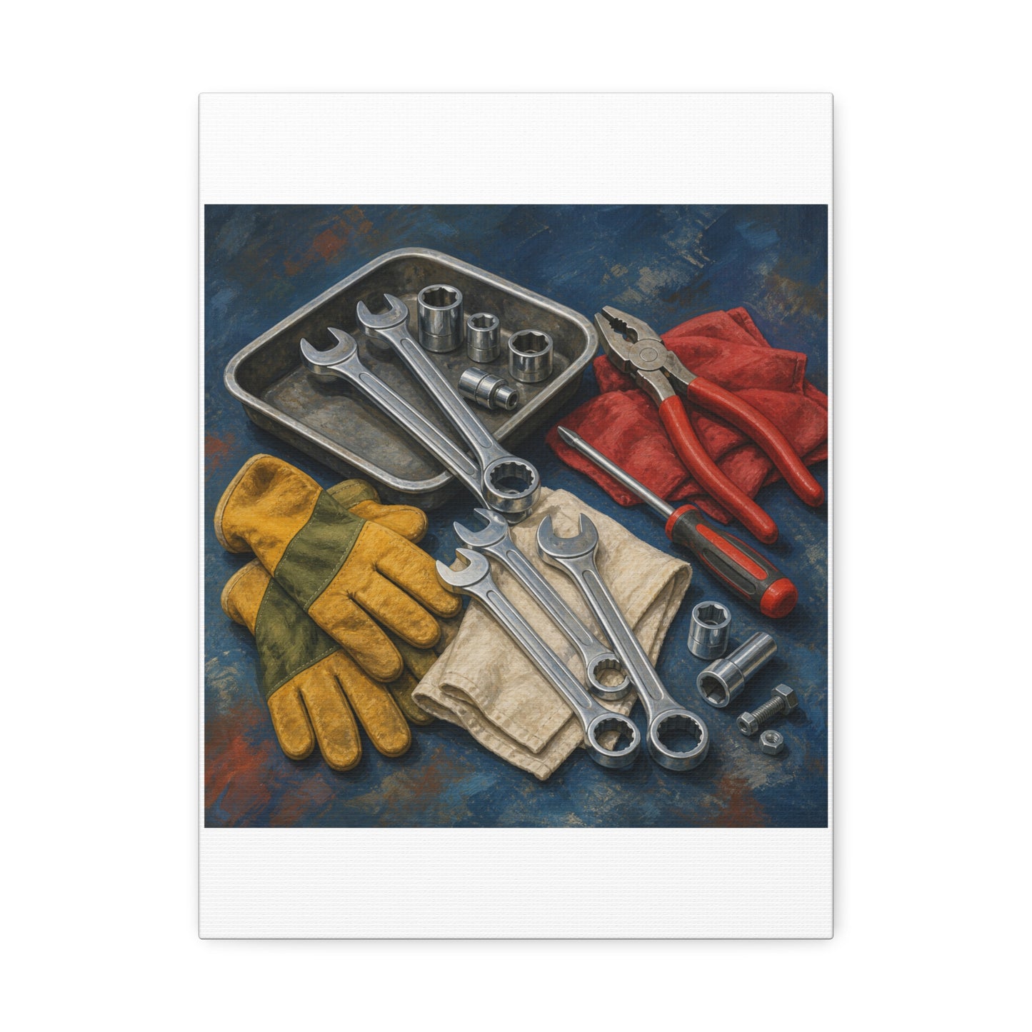 Classic Mechanic Hand Tools Art Canvas Art