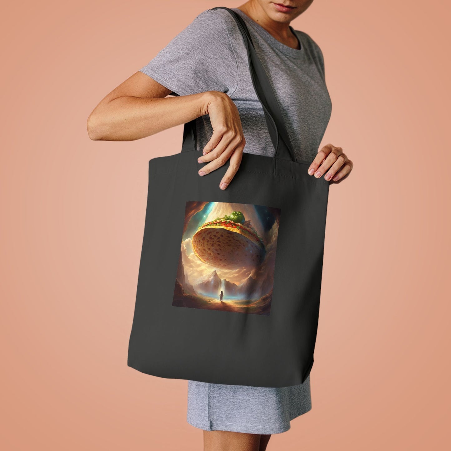 Cosmic Taco UFO Surreal Food Fantasy Art Tote Bag