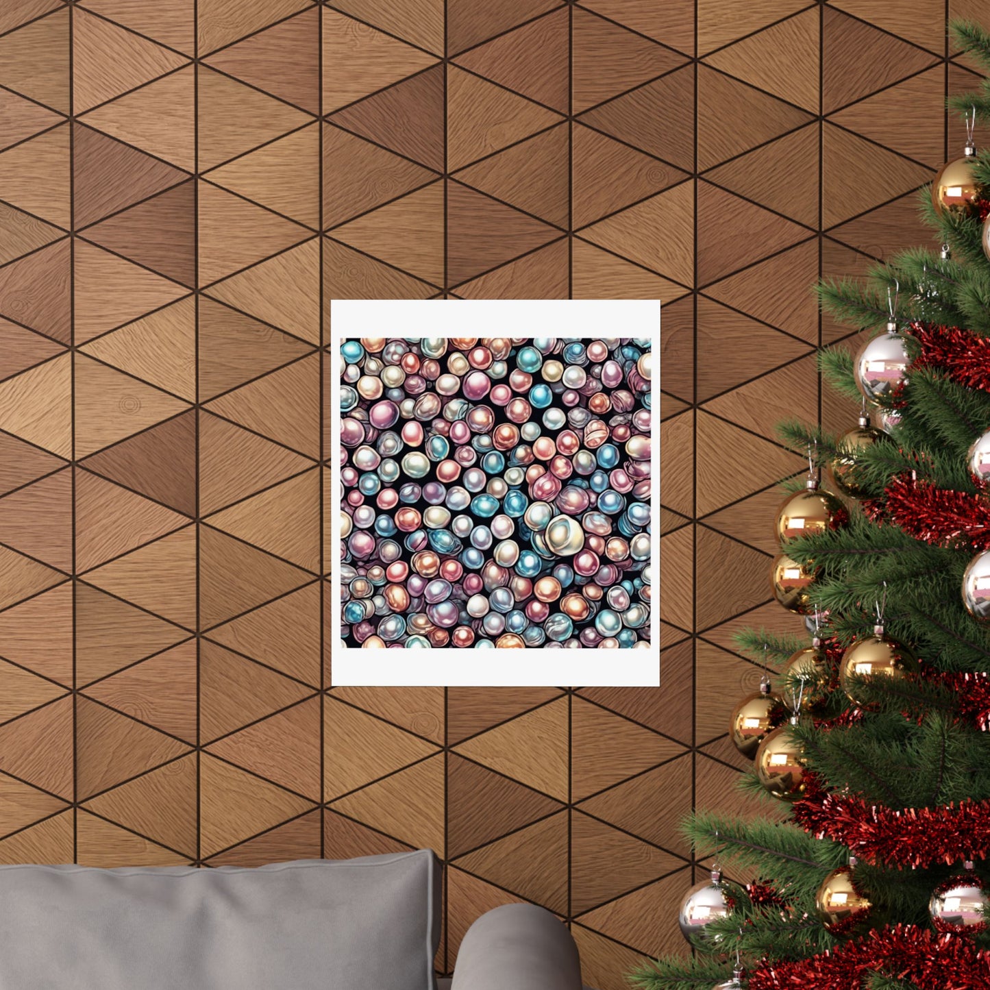 Pearl Bubble Pattern Abstract Gift Art Poster