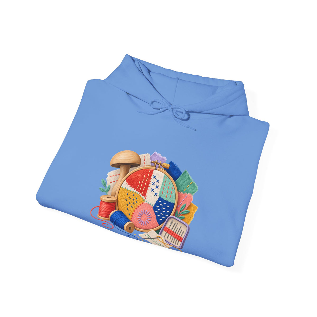 Colorful Visible Mending Workshop Hoodie