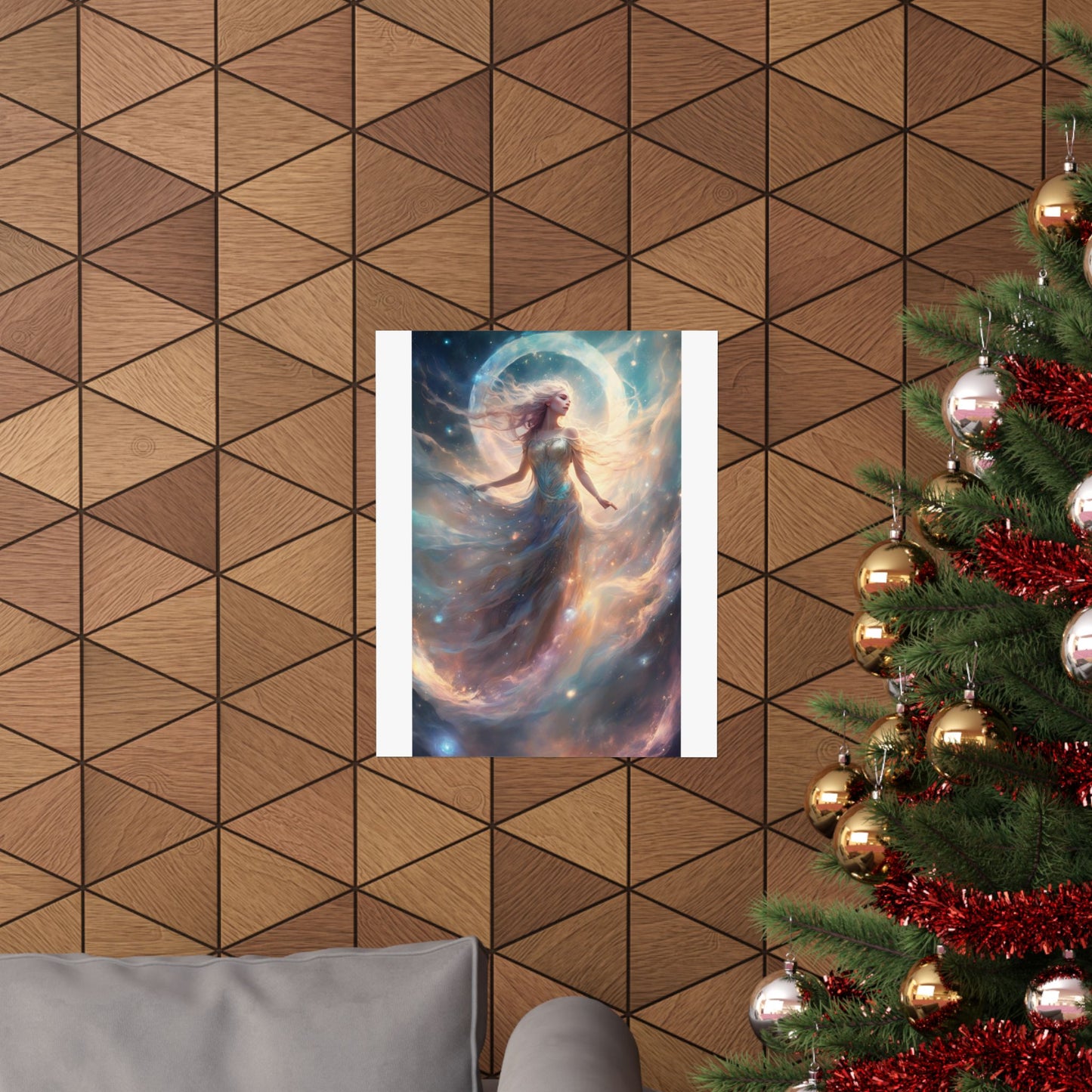 Moonlit Celestial Dancer Fantasy Portrait Poster