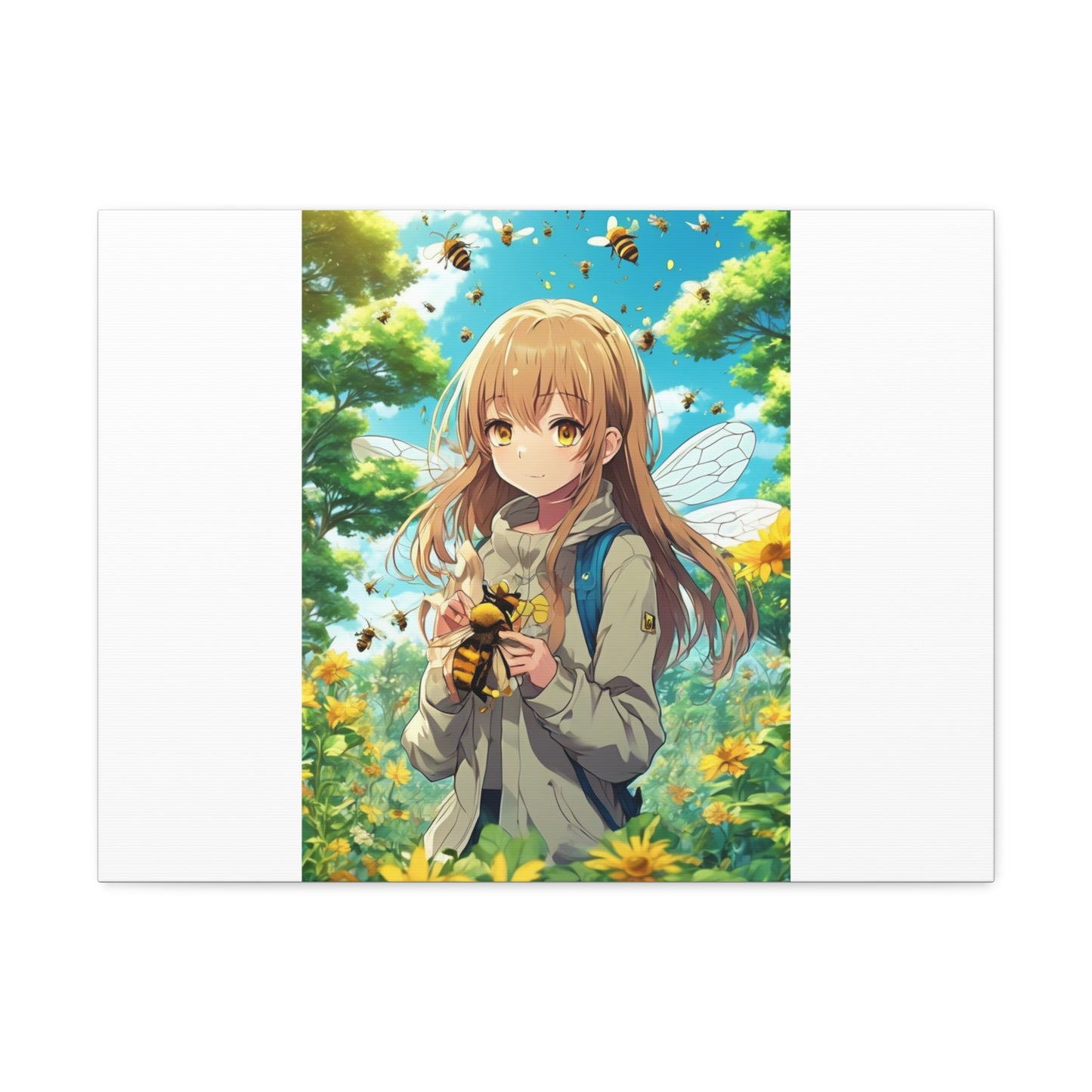 Bee Fairy Garden Anime Nature Art Canvas