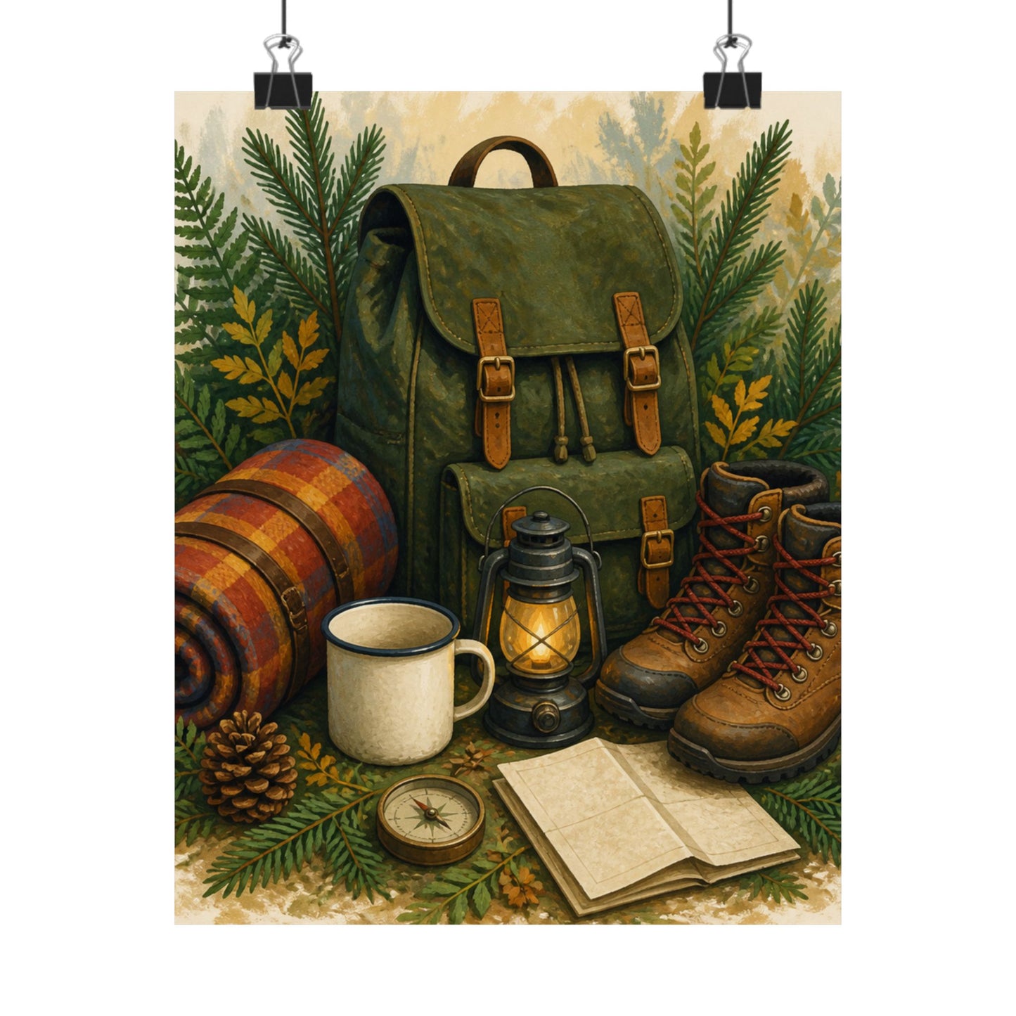 Generic Camping Gear Outdoor Adventure Poster