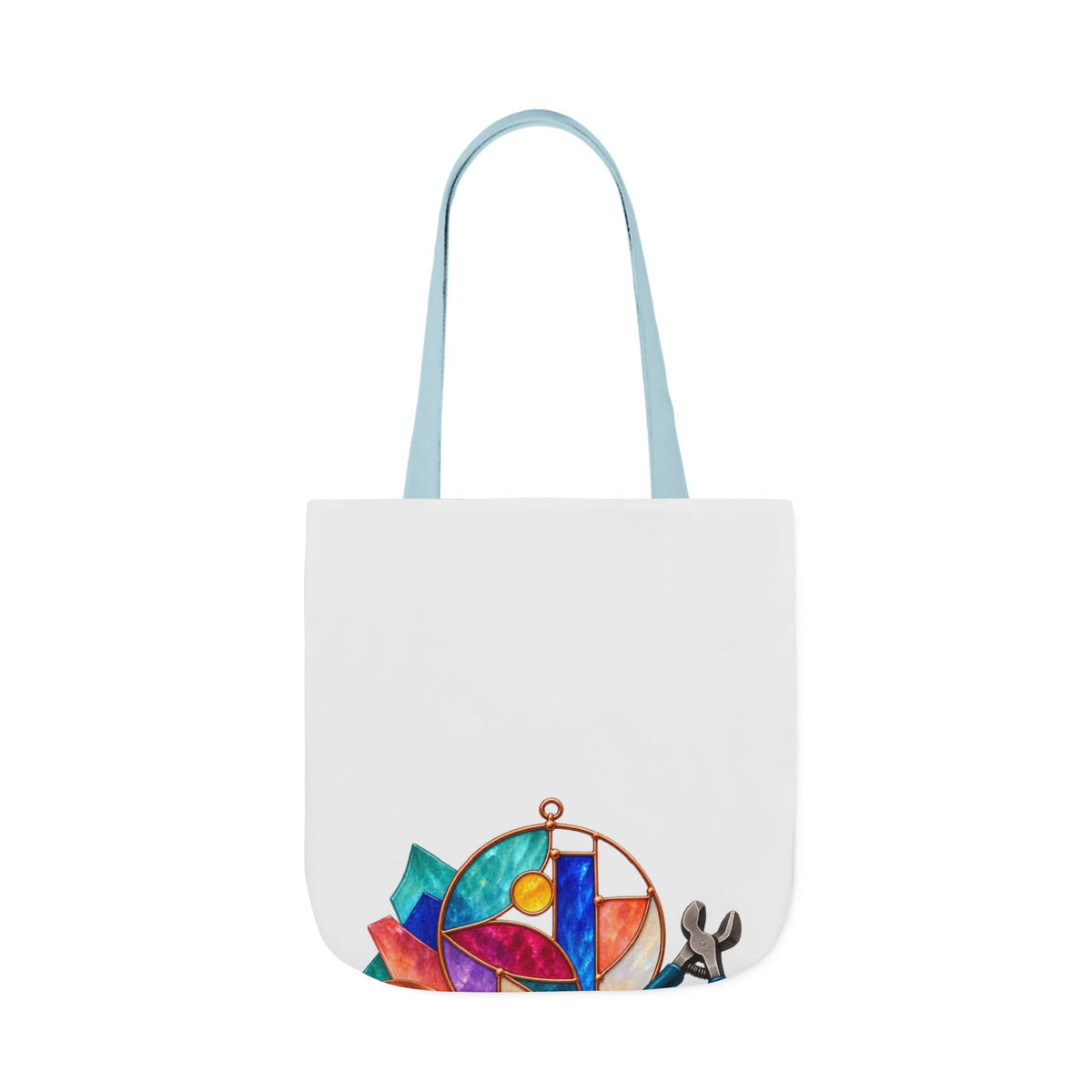 Abstract Stained Glass Suncatcher Workshop Tote Bag