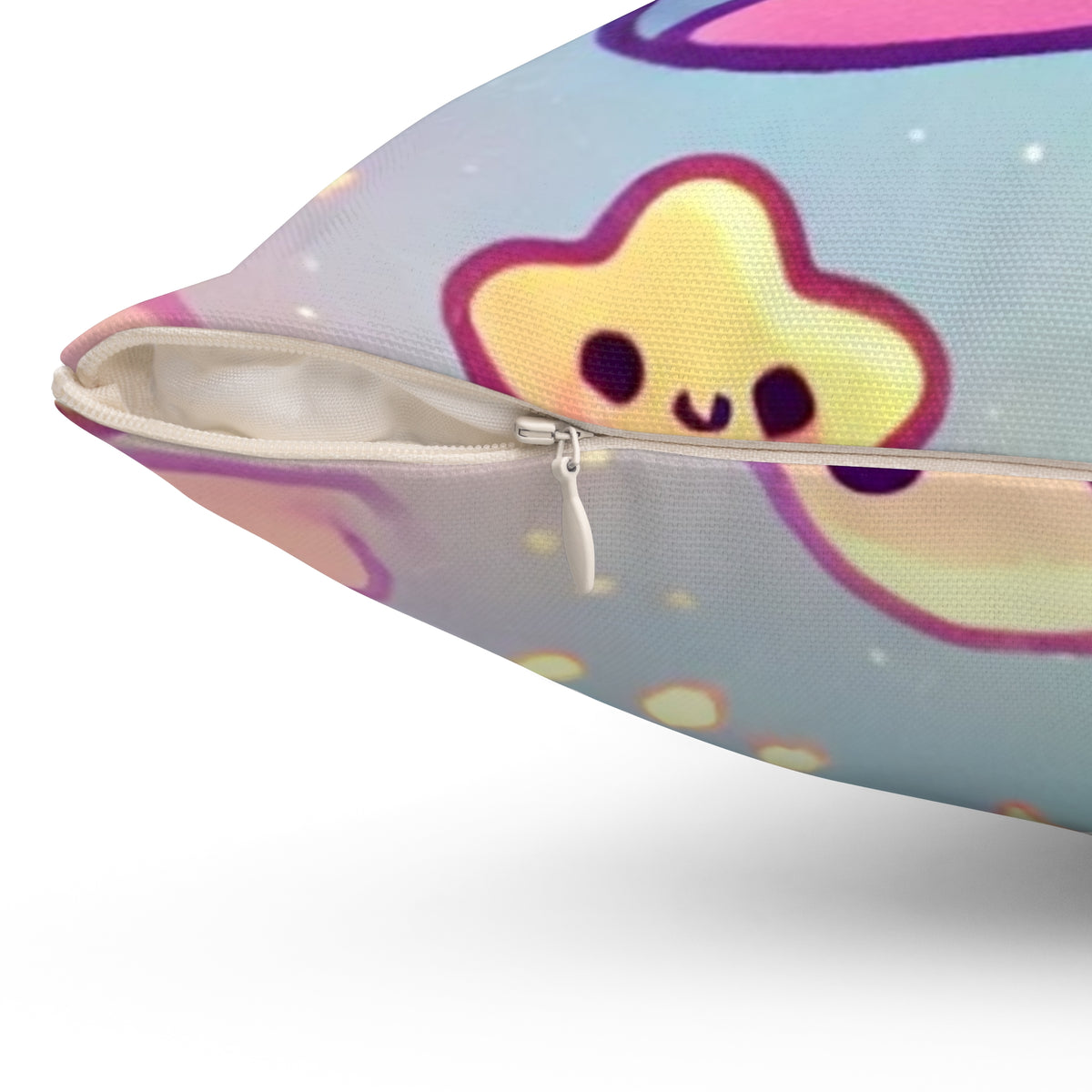 Kawaii Moon Wand Pastel Fantasy Decorative Pillow