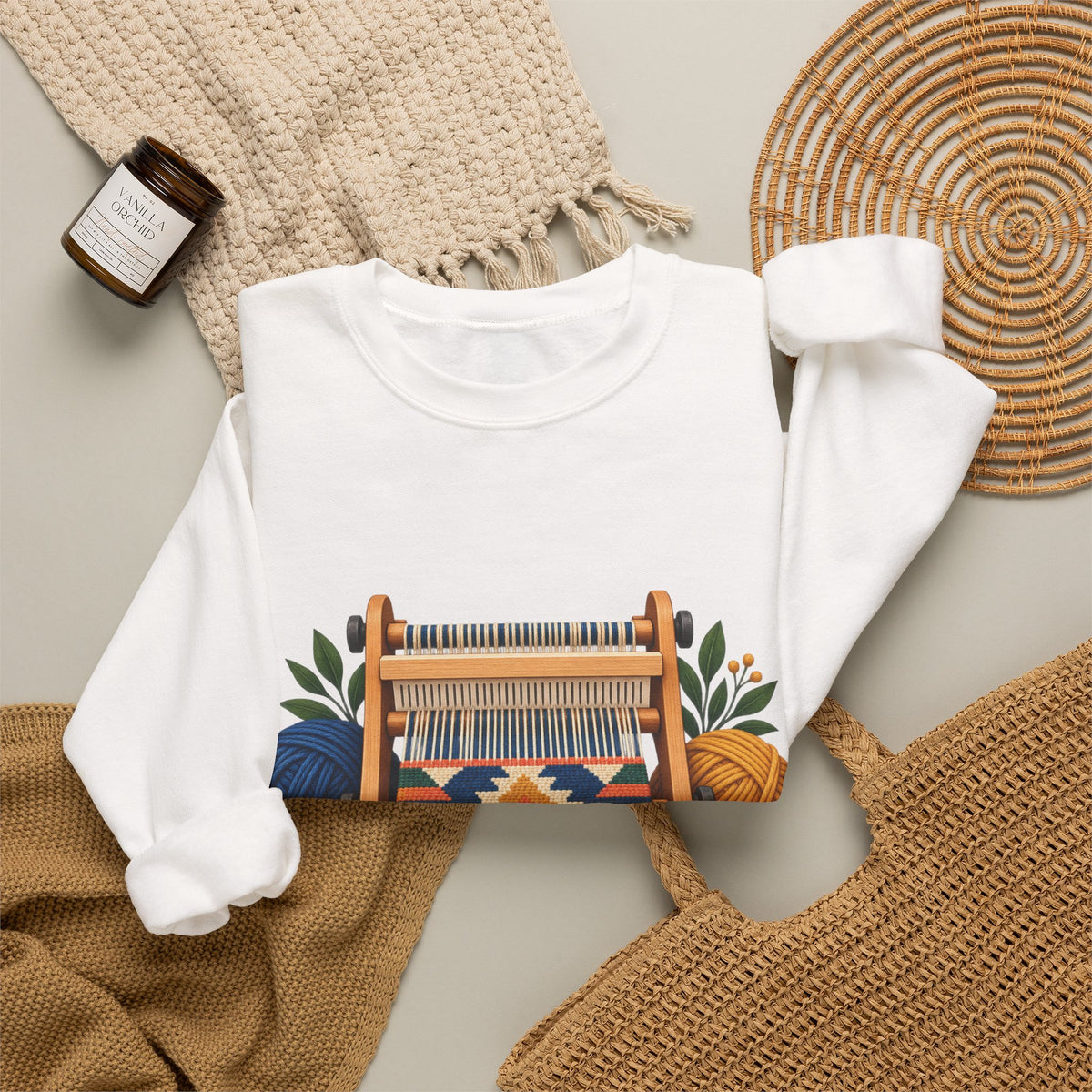 Geometric Hand Weaving Workshop Sweatshirt