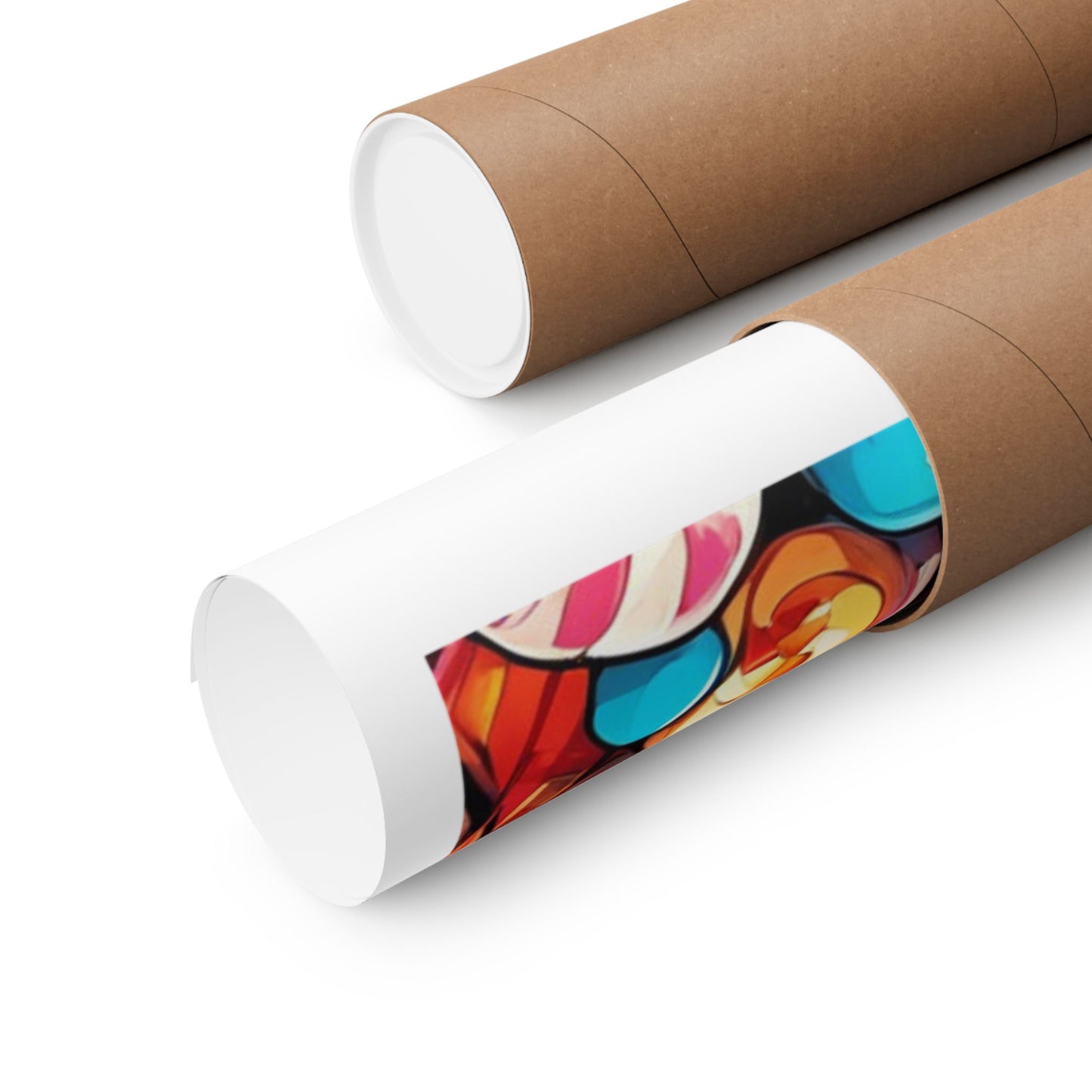 Colorful Candy and Lollipop Pattern Poster
