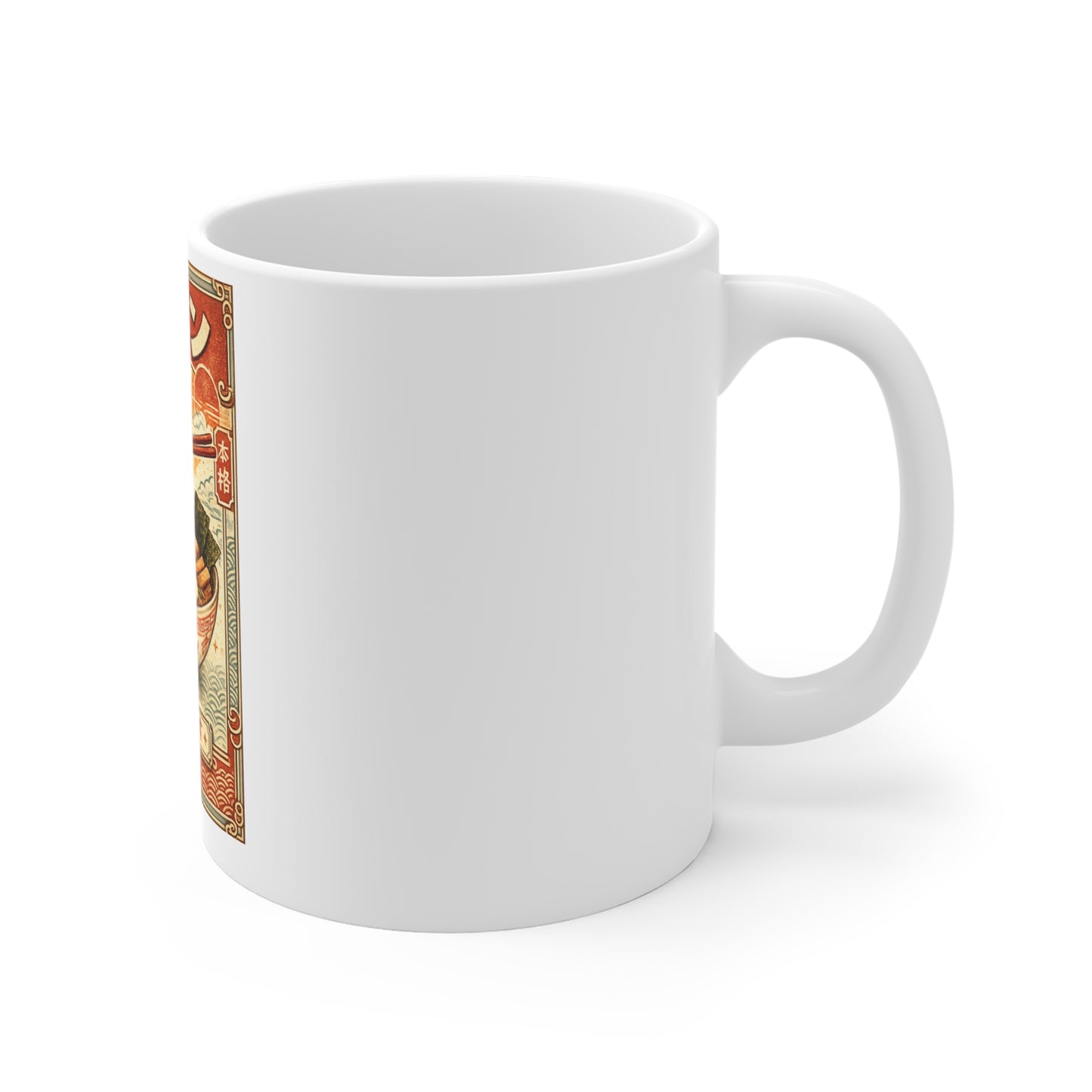 Vintage Ramen Bowl Illustration Mug