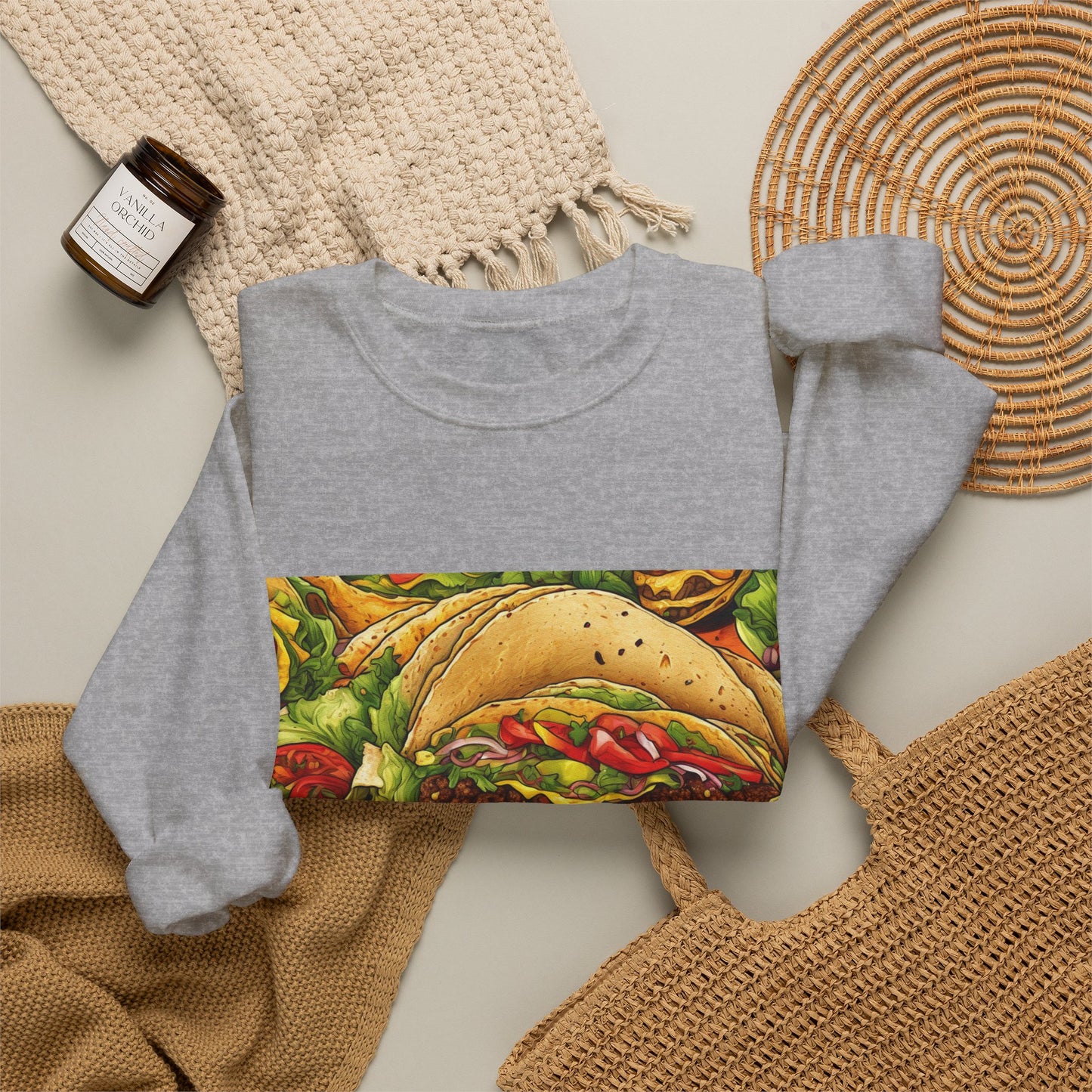 Stacked Taco Fiesta Foodie Gift Art Sweatshirt