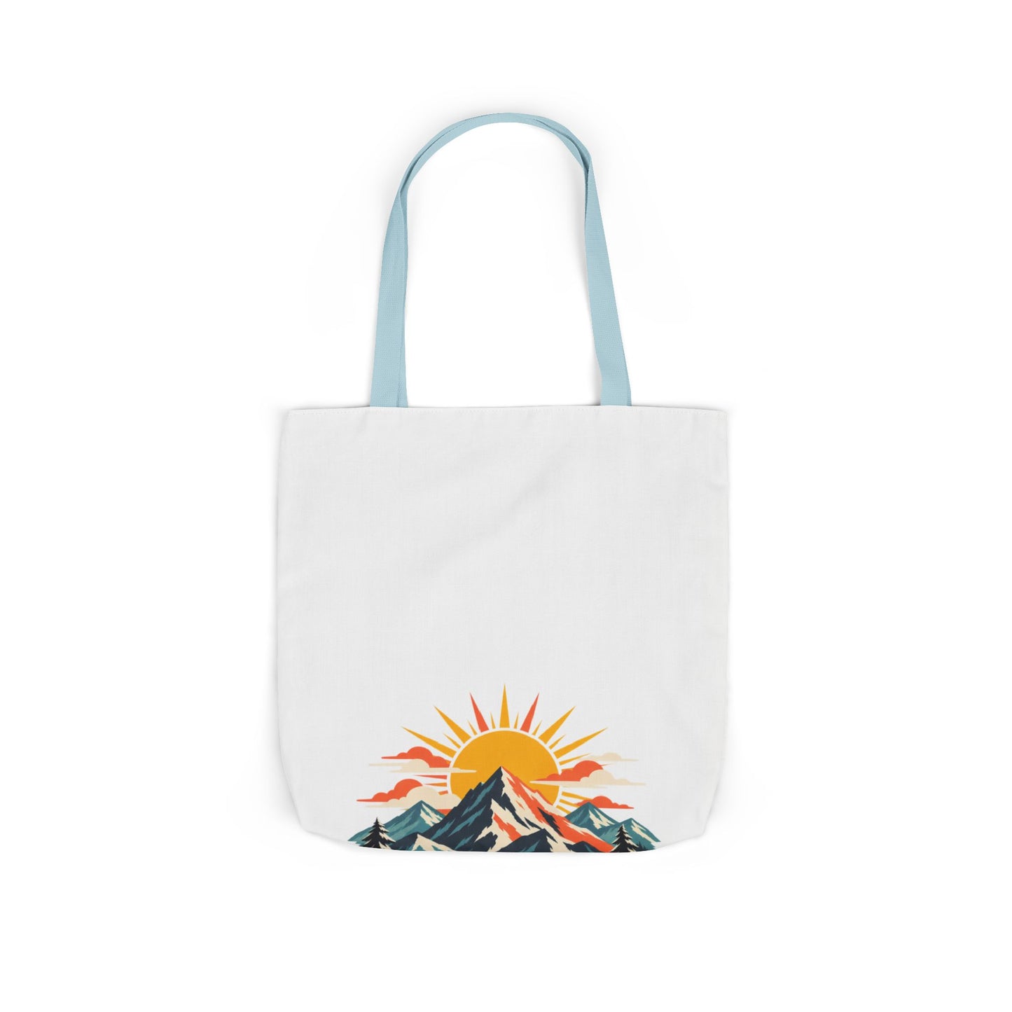 Alpine Sunrise River Mountain Adventure Tote Bag