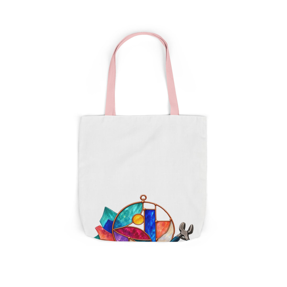 Abstract Stained Glass Suncatcher Workshop Tote Bag