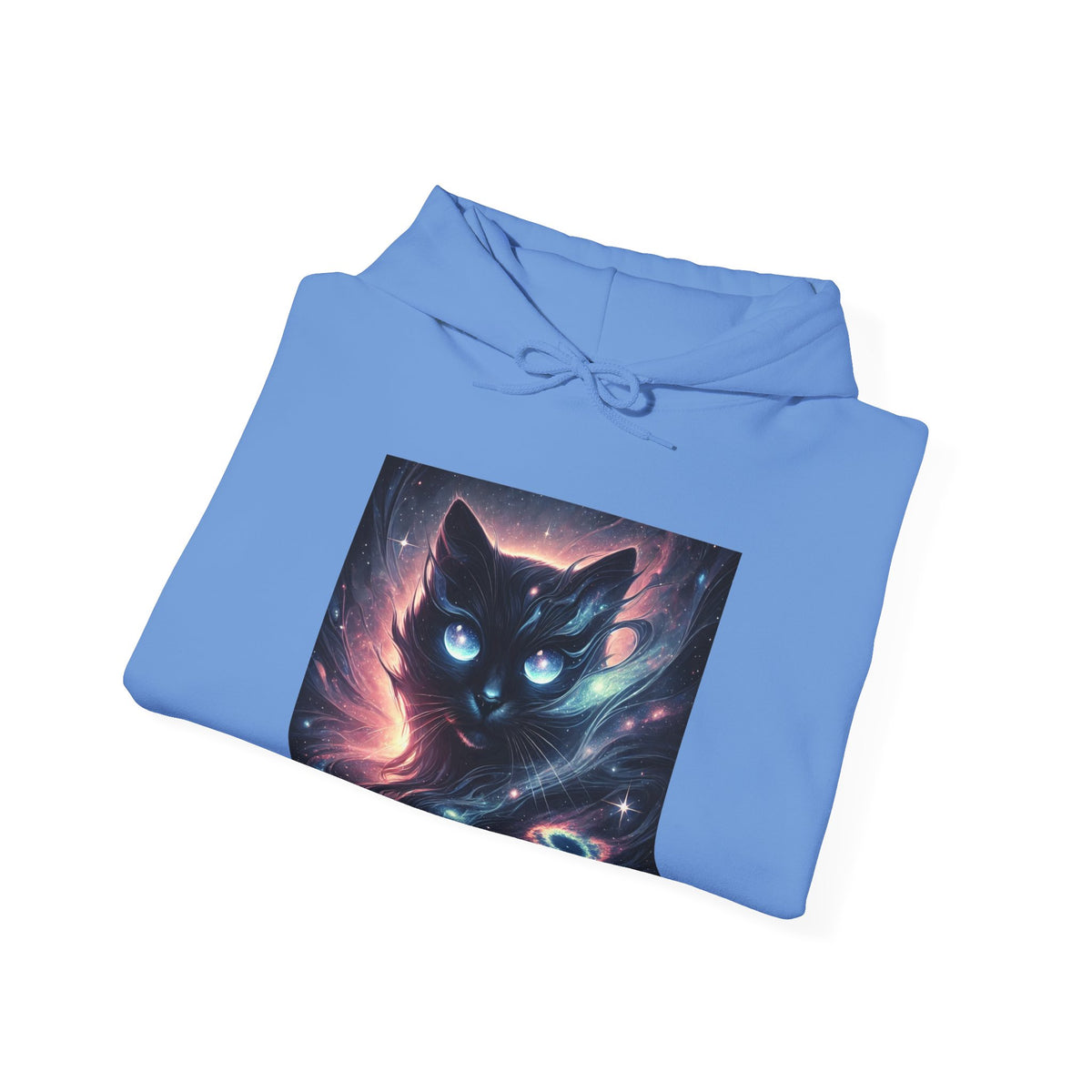 Cosmic Black Cat Galaxy Celestial Hoodie