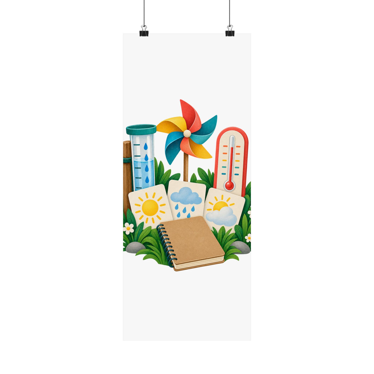 Colorful Backyard Weather Watching Kit Poster