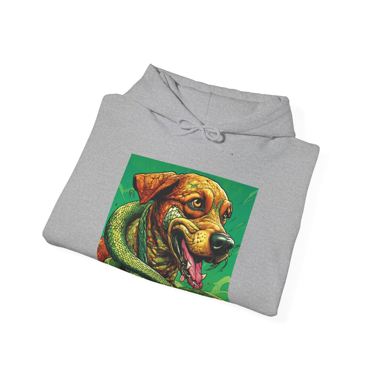 Serpent Guardian Dog Bold Fantasy Creature Art Hoodie
