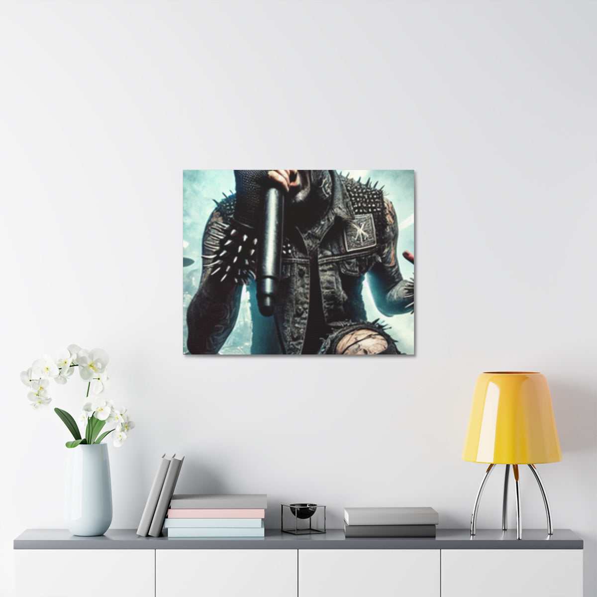 Punk Rock Vocalist Stage Energy Music Room Canvas Art